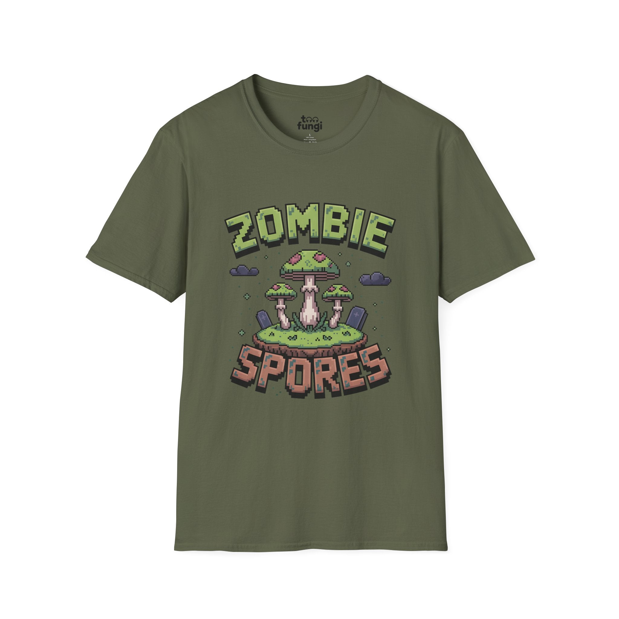Zombie Spores 8-Bit Horror Pixel Art T-Shirt