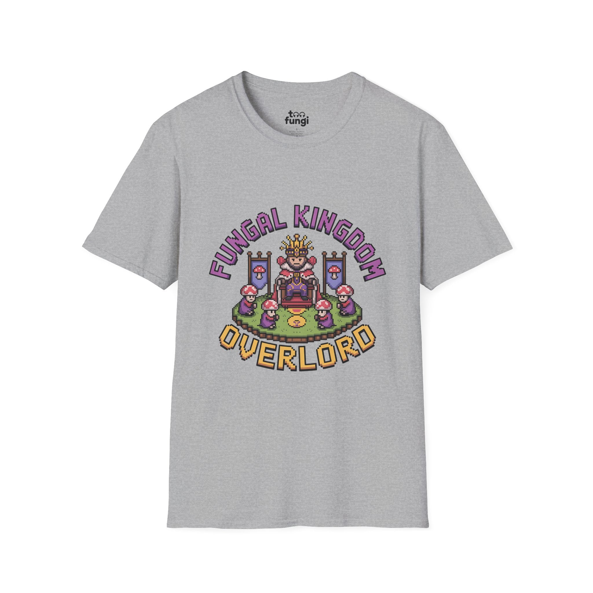 Fungal Kingdom Overlord 8-Bit Royal Badge T-Shirt