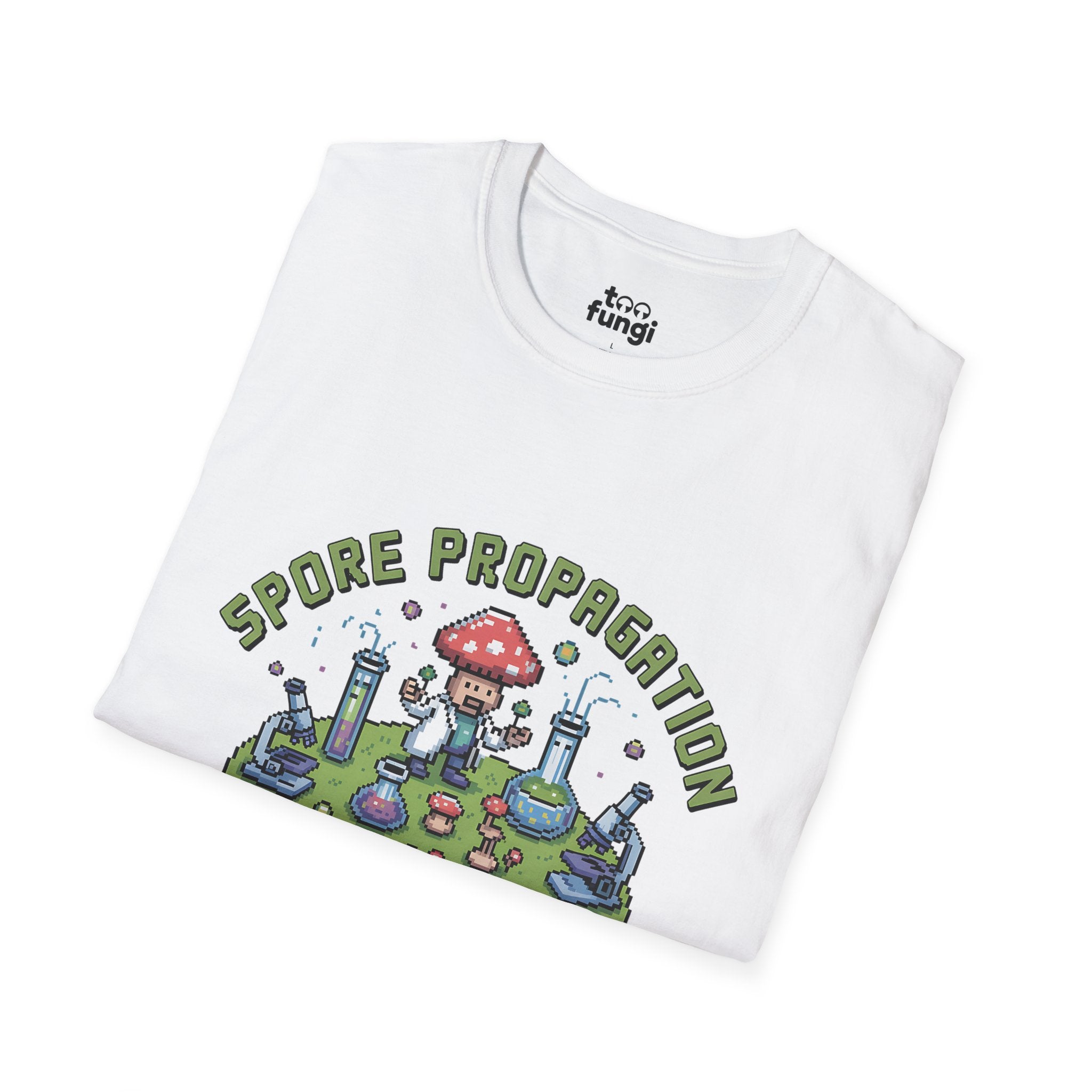 Spore Propagation Specialist 8-Bit Expert Badge T-Shirt