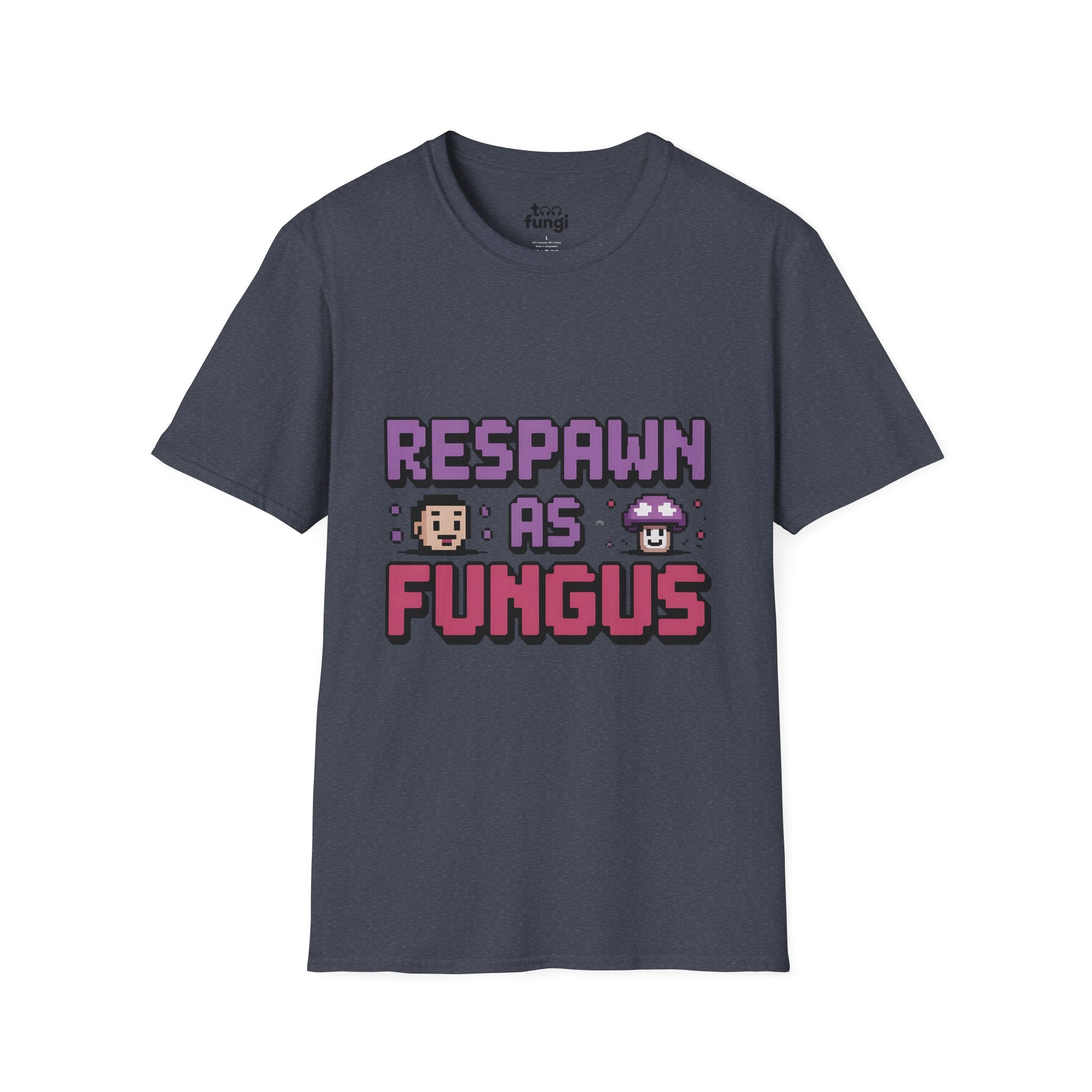 Respawn As Fungus 8-Bit Afterlife Gaming T-Shirt