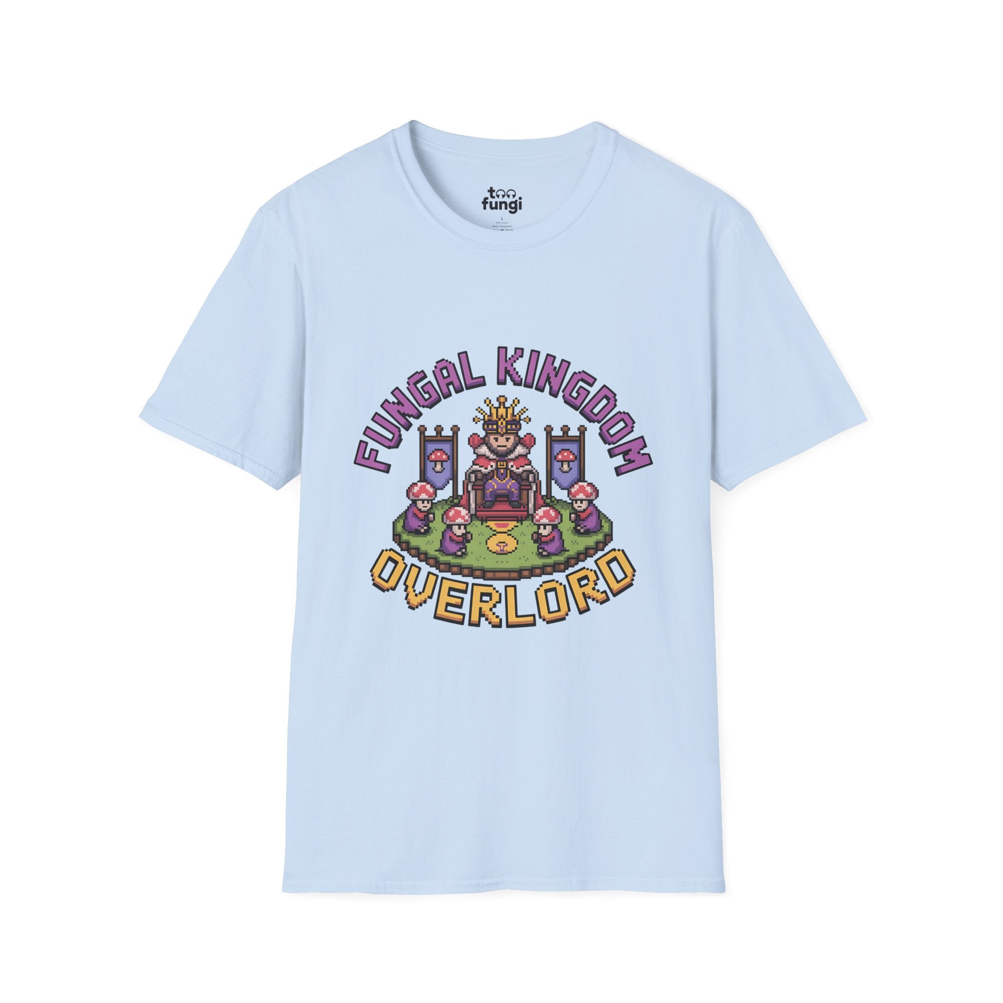 Fungal Kingdom Overlord 8-Bit Royal Badge T-Shirt
