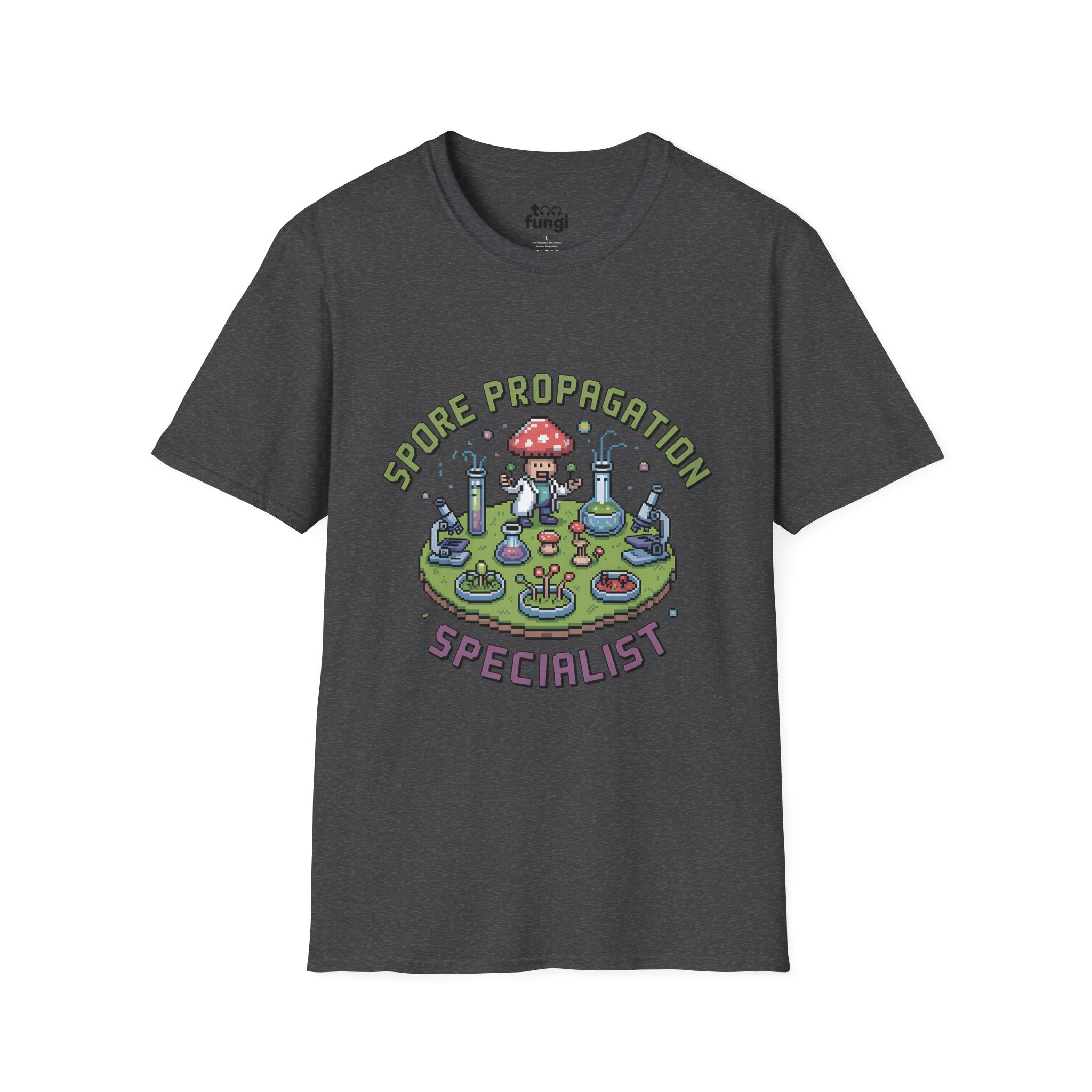 Spore Propagation Specialist 8-Bit Expert Badge T-Shirt