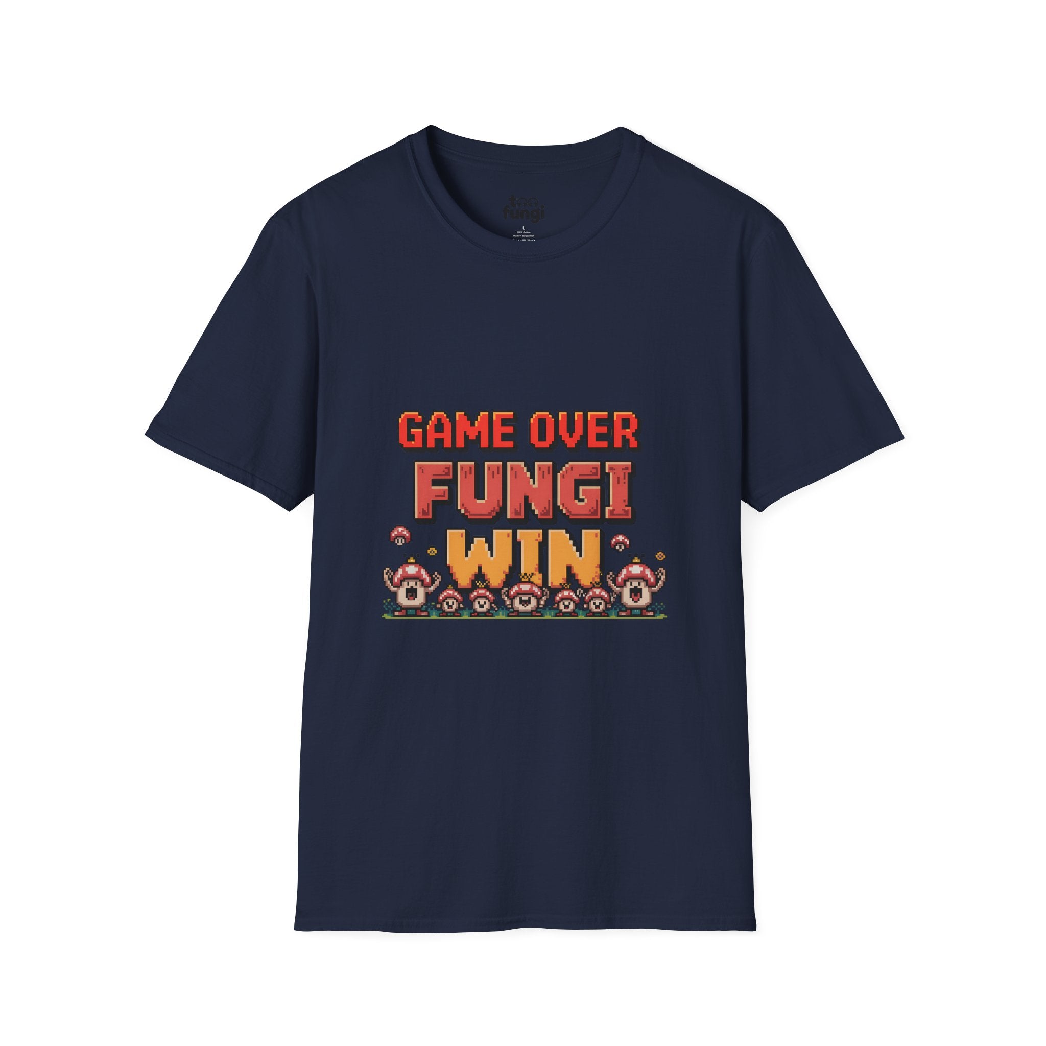 Game Over Fungi Win 8-Bit Victory Screen T-Shirt