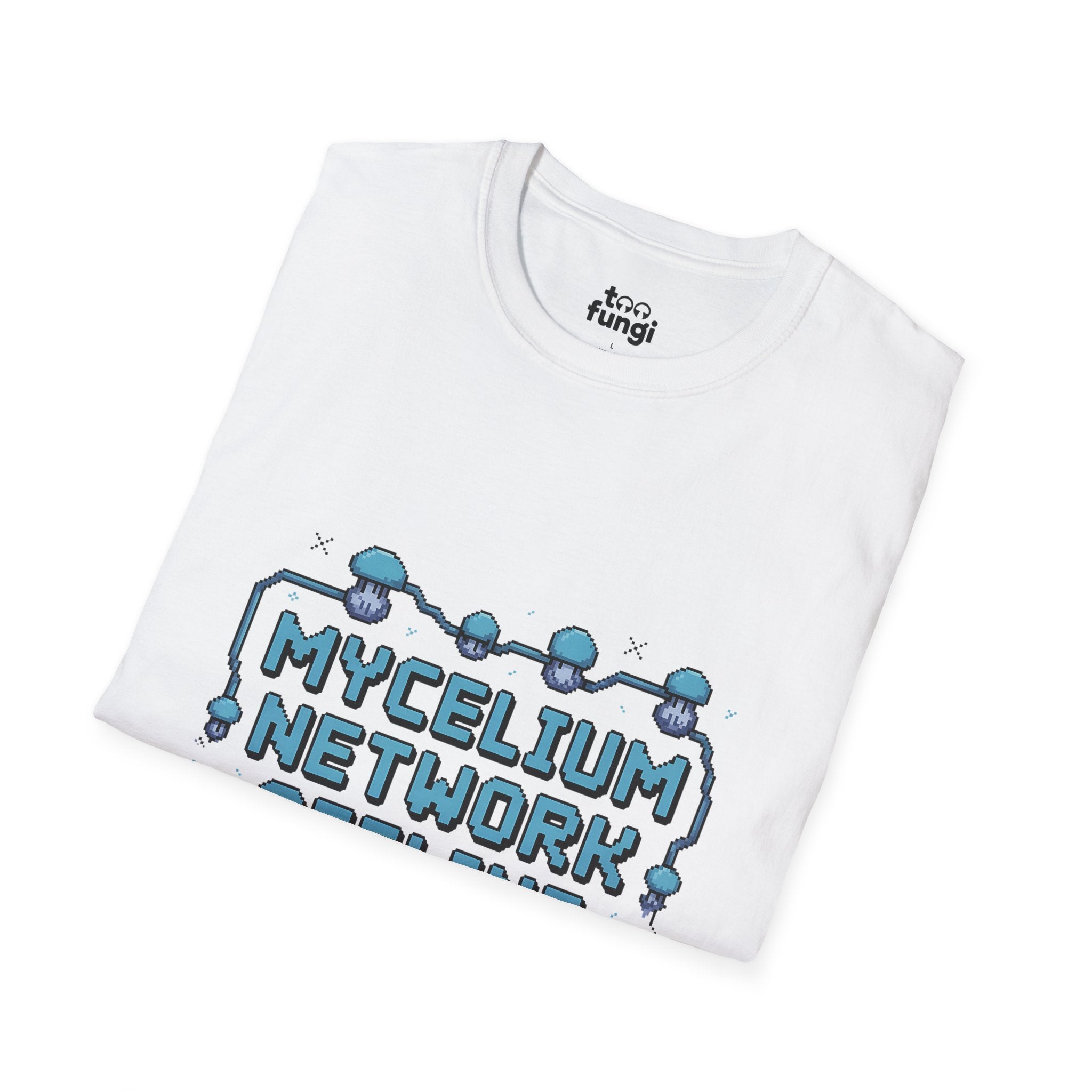 Mycelium Network Offline 8-Bit Tech Humor T-Shirt