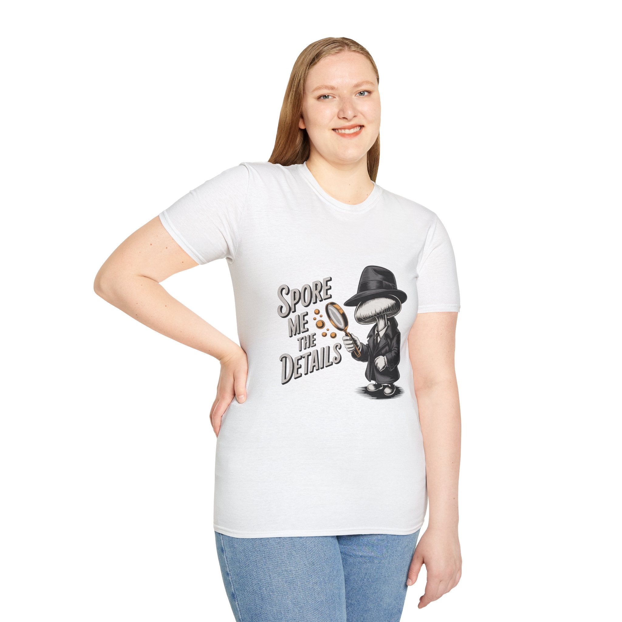 Spore Me The Details Mushroom Detective T-Shirt