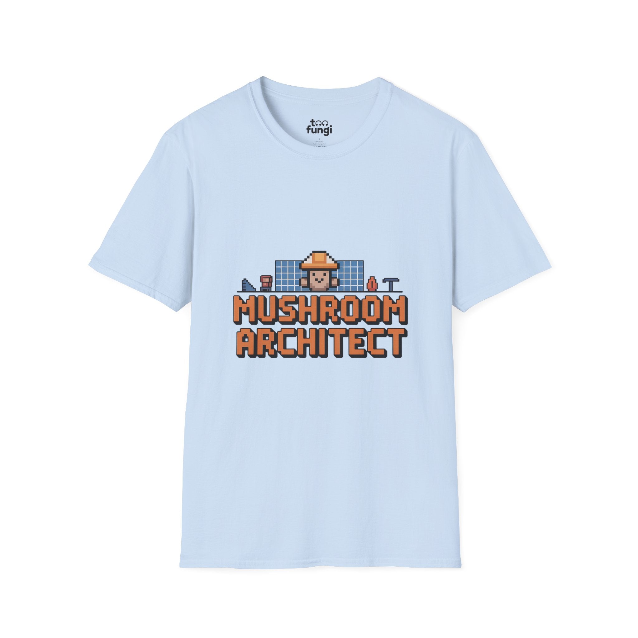 Underground Mushroom Architect 8-Bit Cave Designer T-Shirt