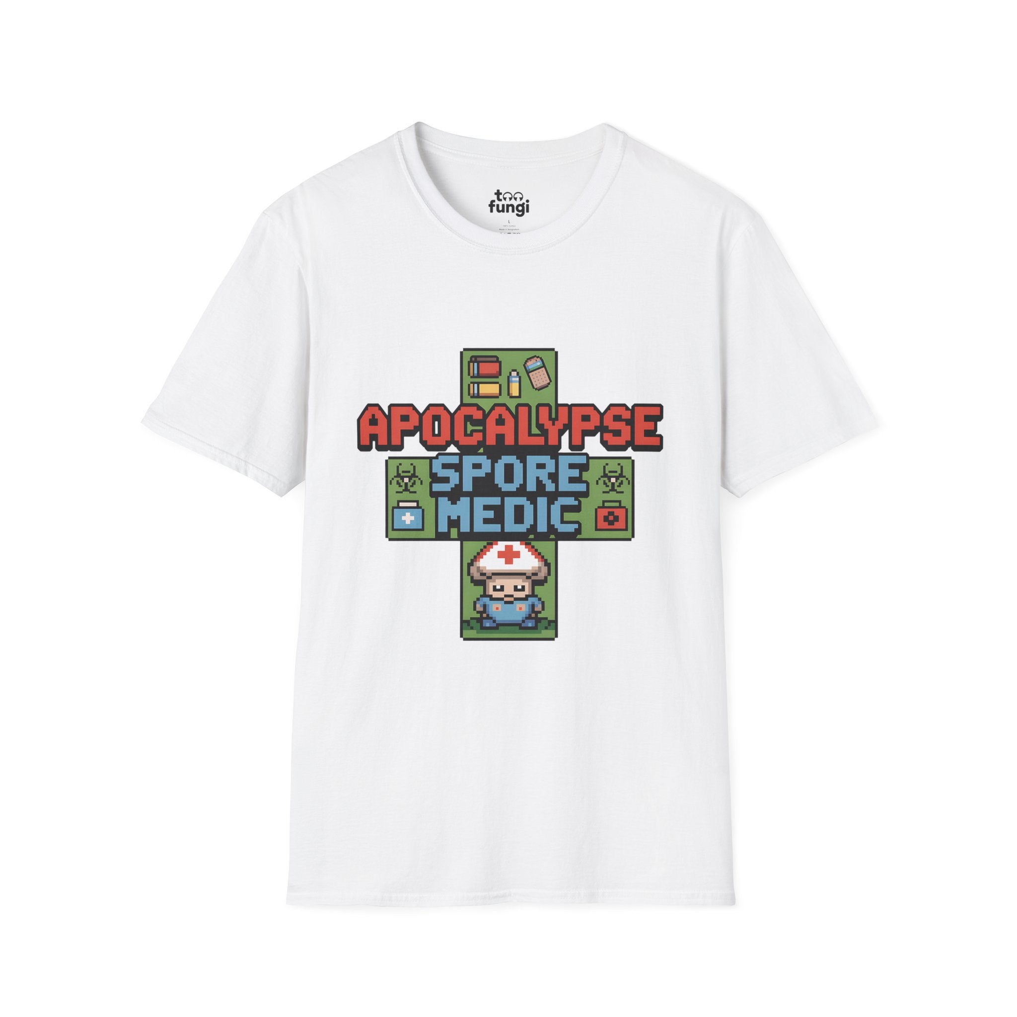 Apocalypse Spore Medic 8-Bit Emergency Healer T-Shirt