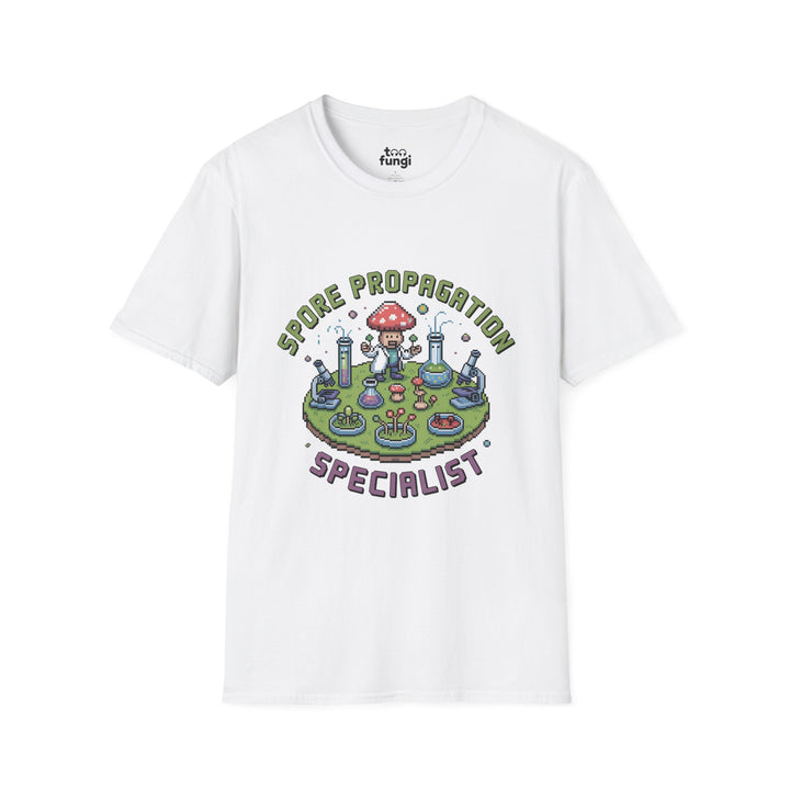 Spore Propagation Specialist 8-Bit Expert Badge T-Shirt
