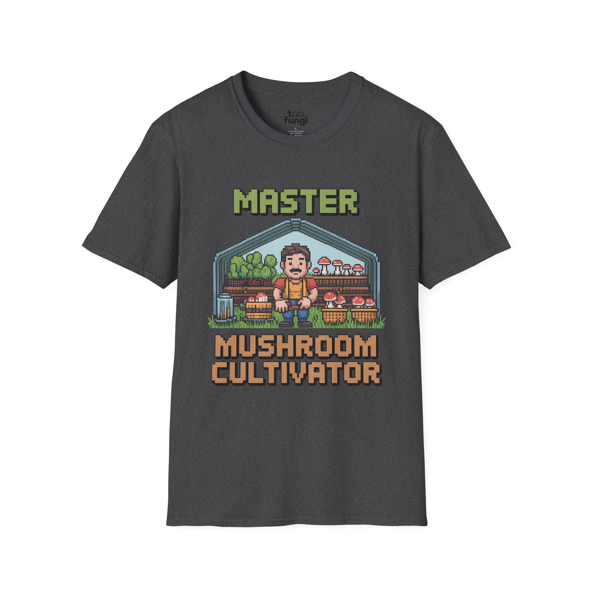 Master Mushroom Cultivator 8-Bit Growing Expert T-Shirt