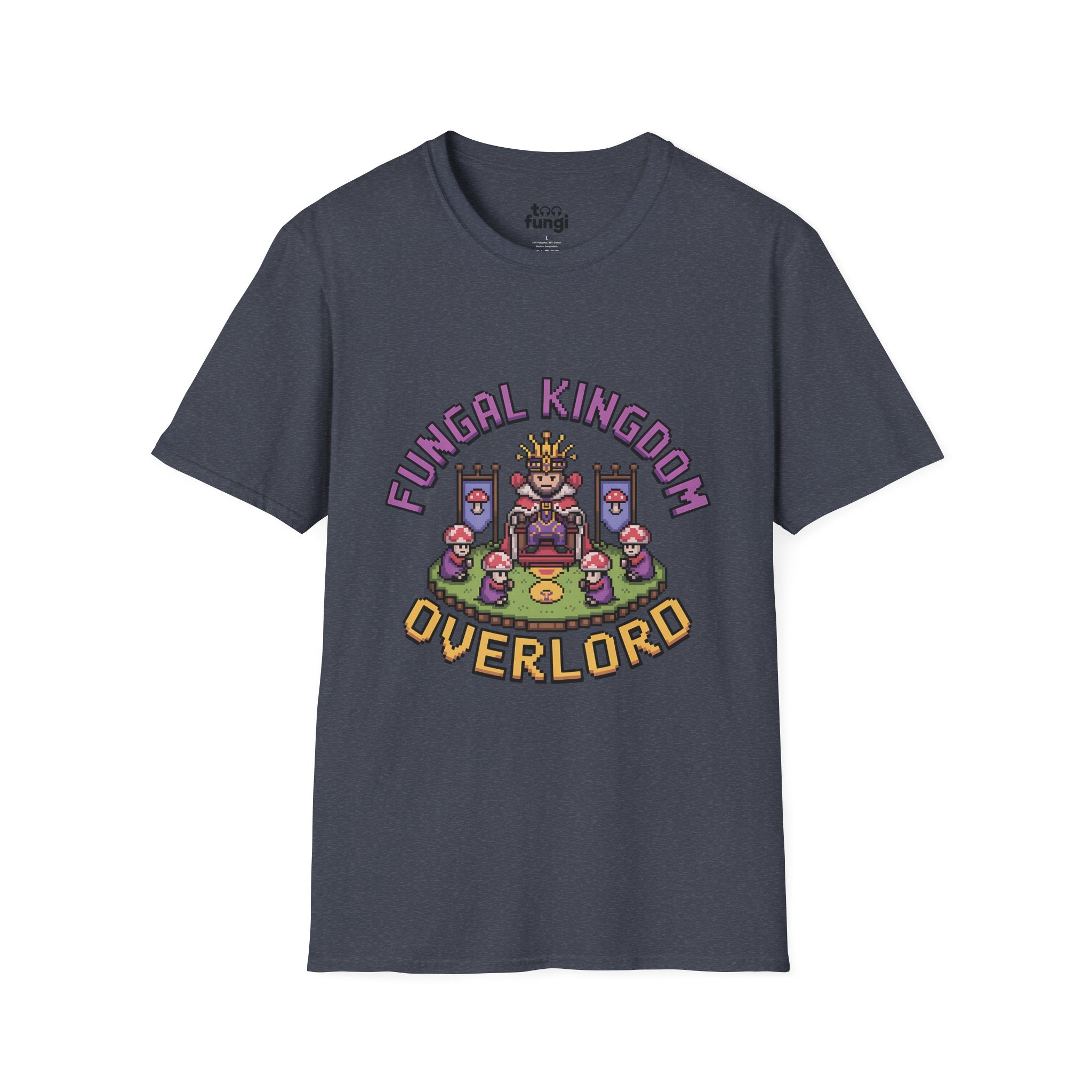 Fungal Kingdom Overlord 8-Bit Royal Badge T-Shirt