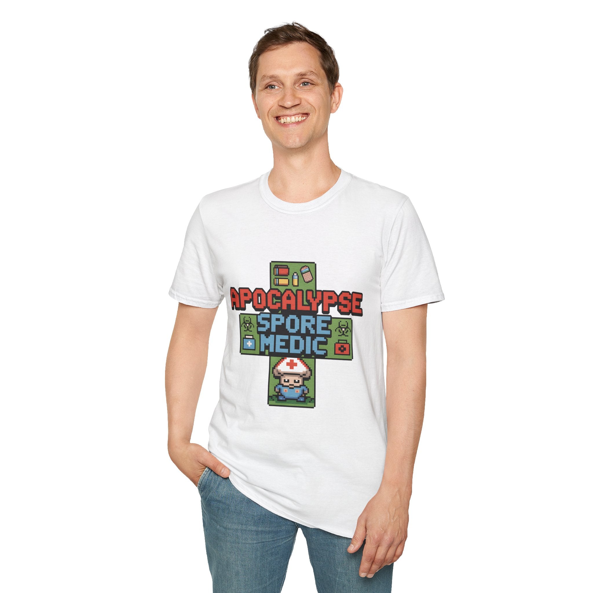 Apocalypse Spore Medic 8-Bit Emergency Healer T-Shirt