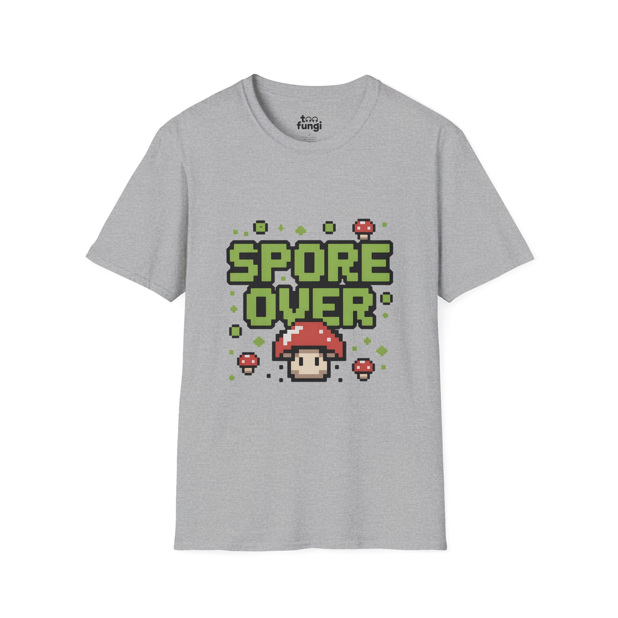 Spore Over 8-Bit Gaming Mushroom T-Shirt