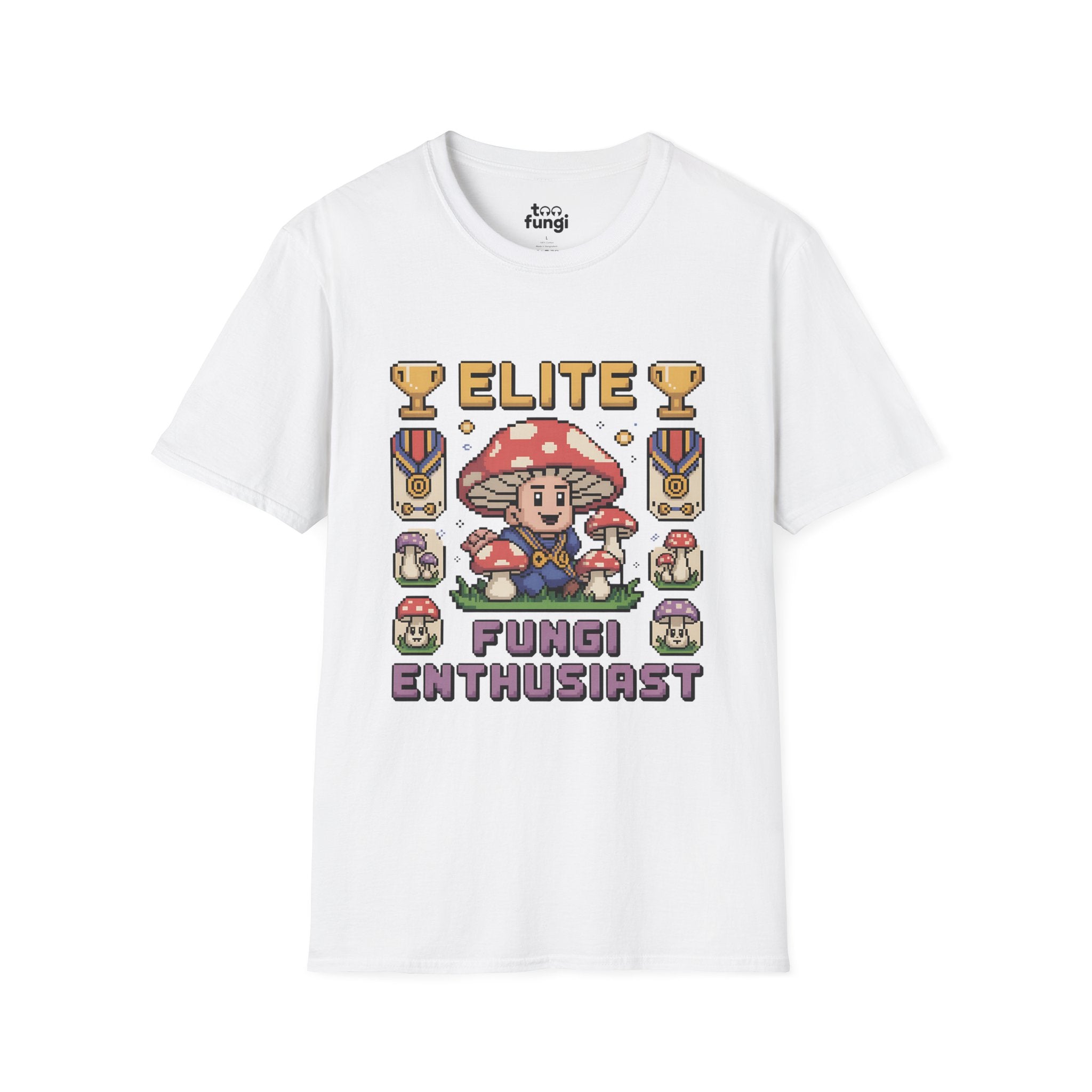 Elite Fungi Enthusiast Premium Badge T-Shirt