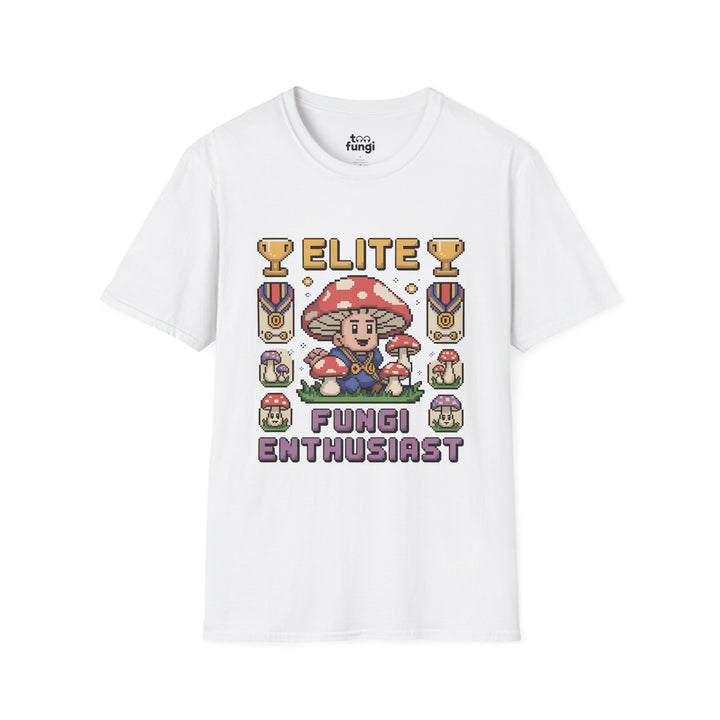 Elite Fungi Enthusiast Premium Badge T-Shirt