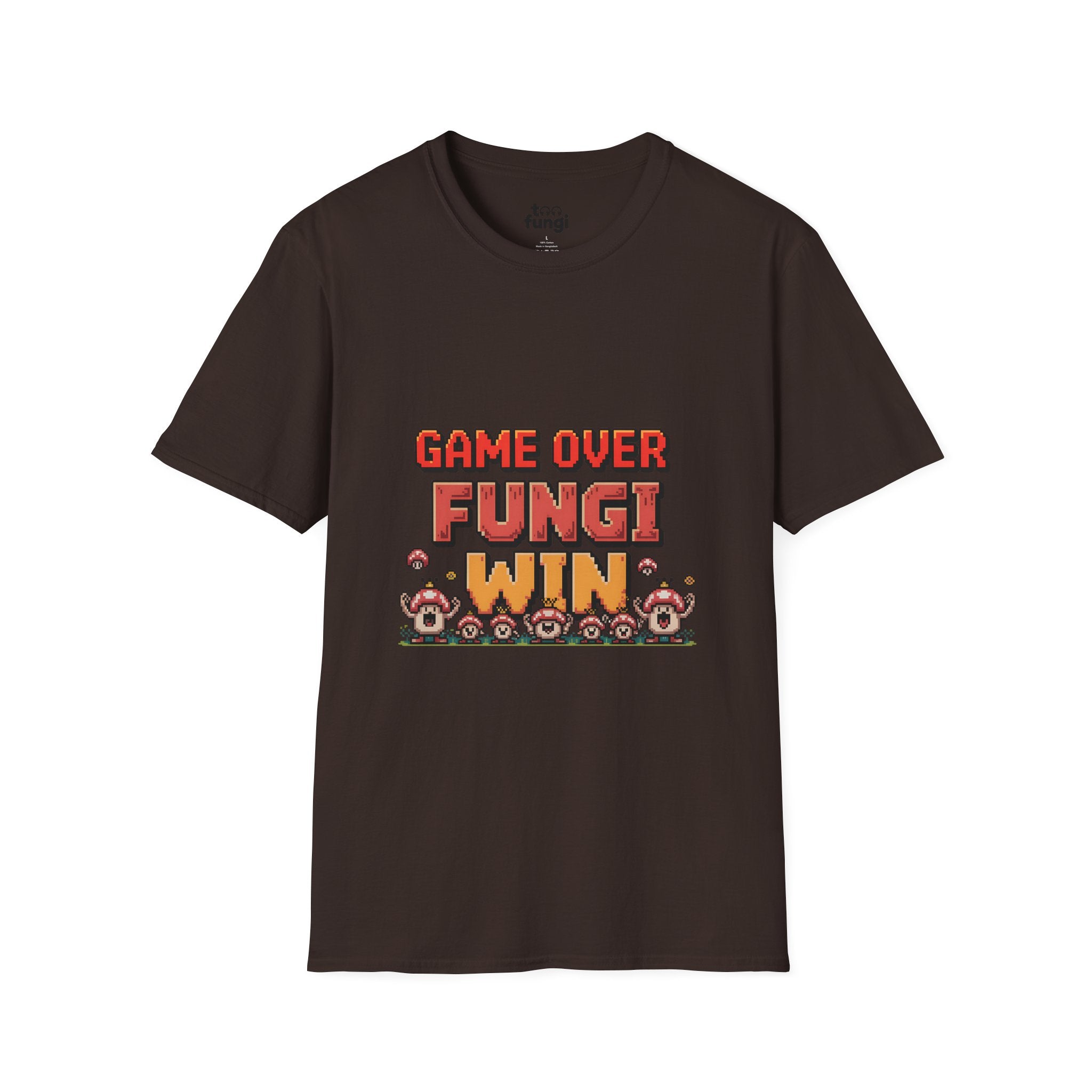 Game Over Fungi Win 8-Bit Victory Screen T-Shirt