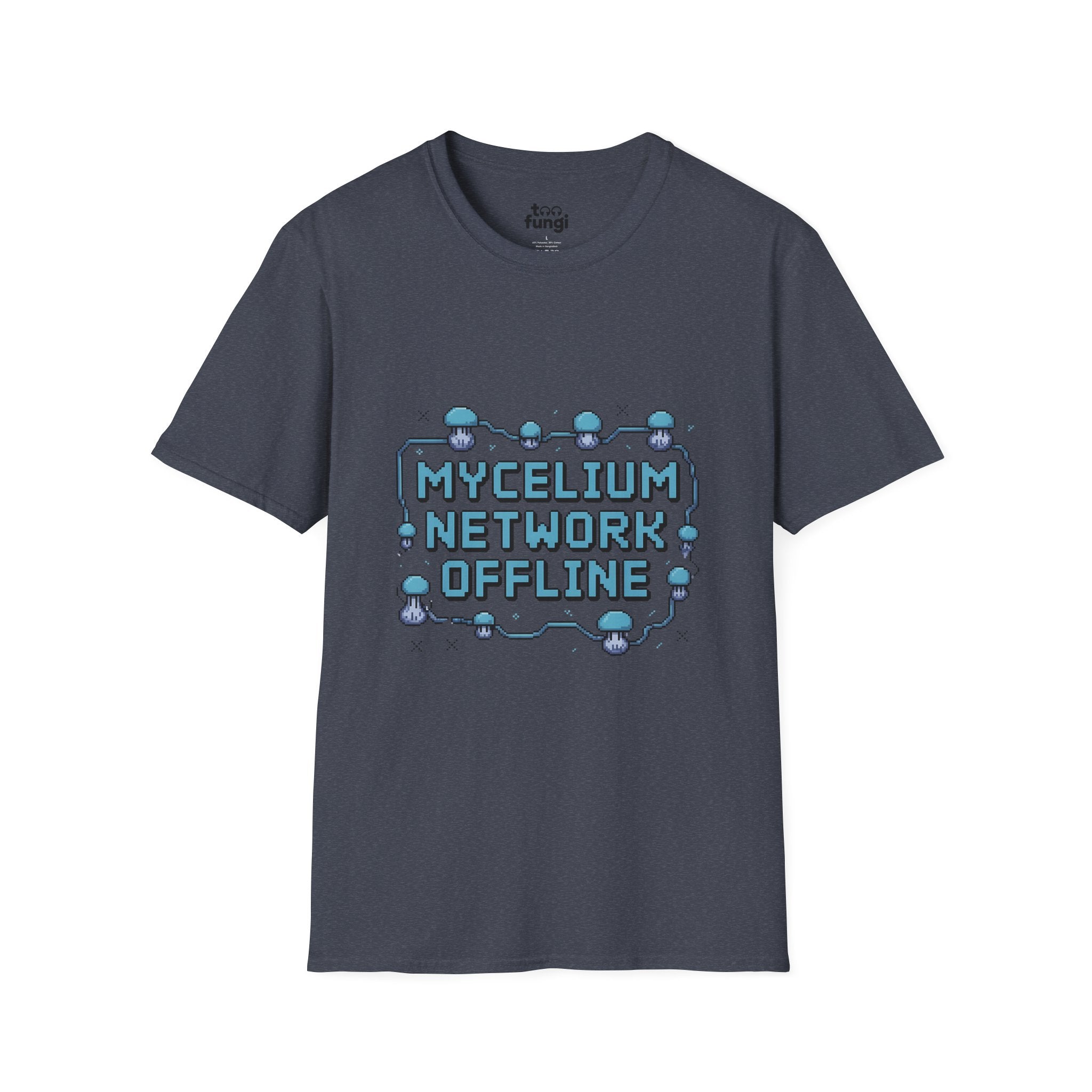 Mycelium Network Offline 8-Bit Tech Humor T-Shirt