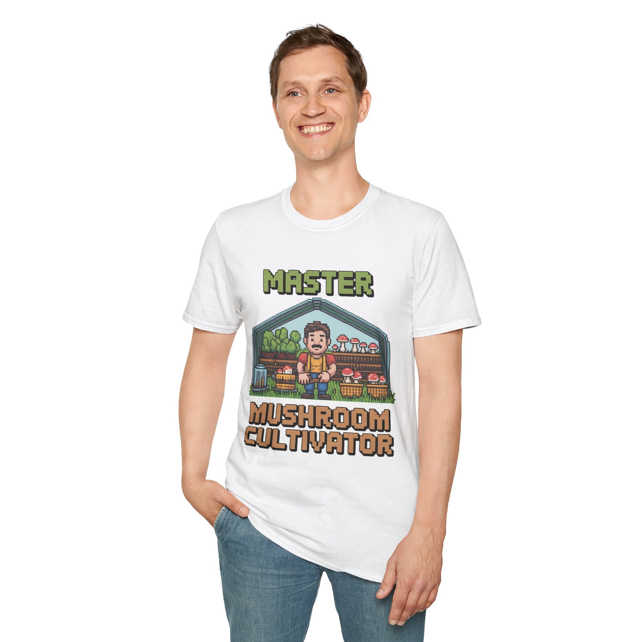 Master Mushroom Cultivator 8-Bit Growing Expert T-Shirt