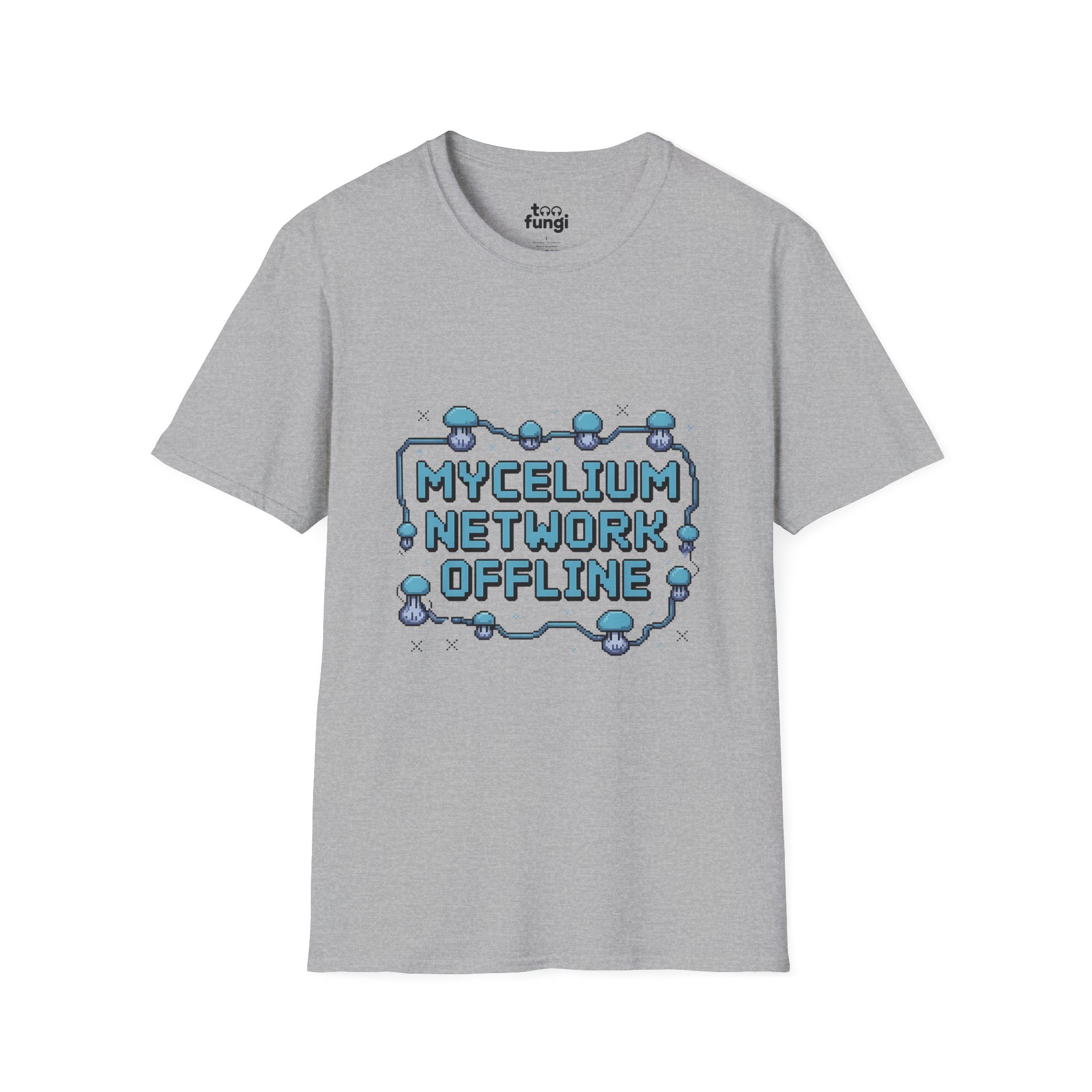 Mycelium Network Offline 8-Bit Tech Humor T-Shirt