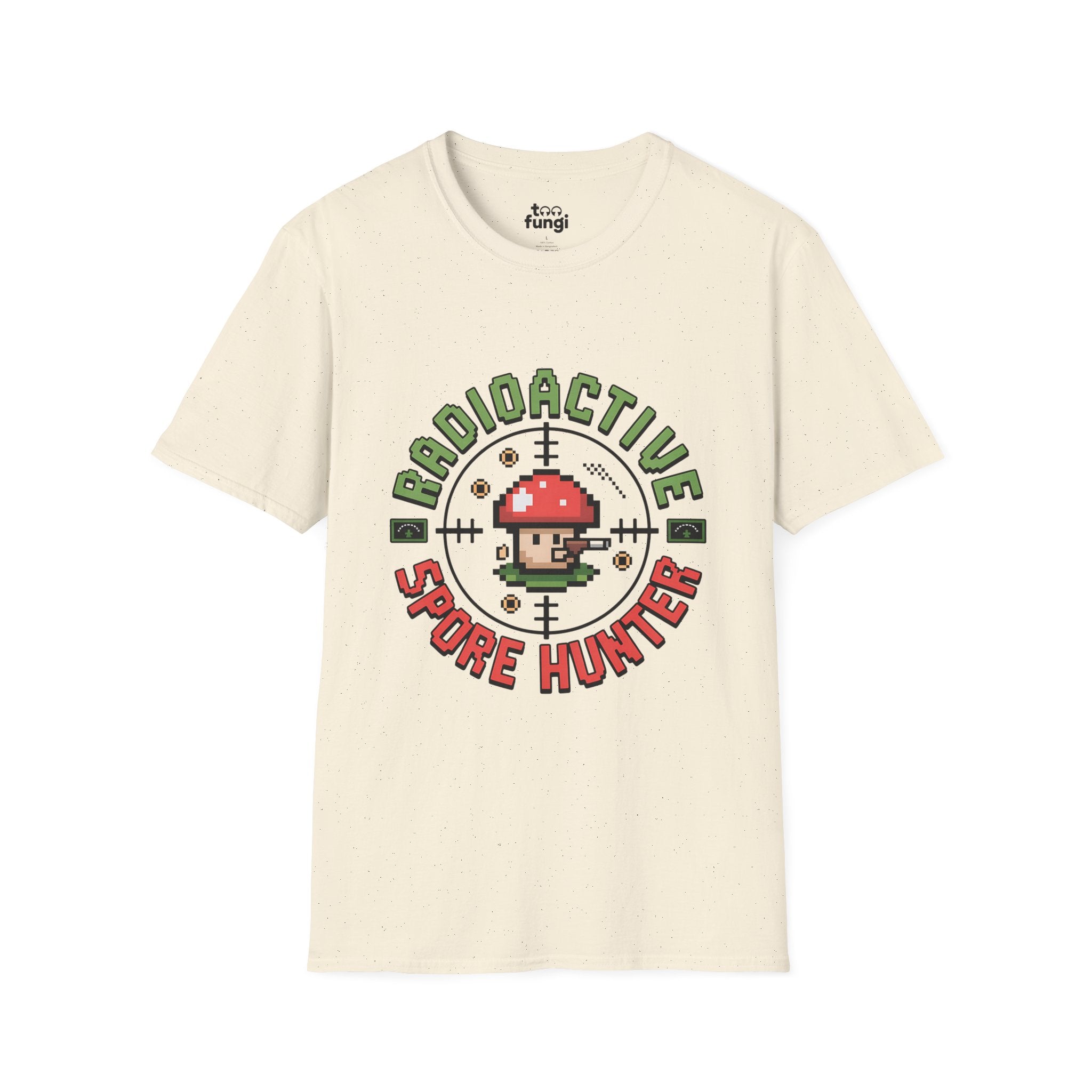 Bioactive Spore Hunter 8-Bit Research Badge T-Shirt