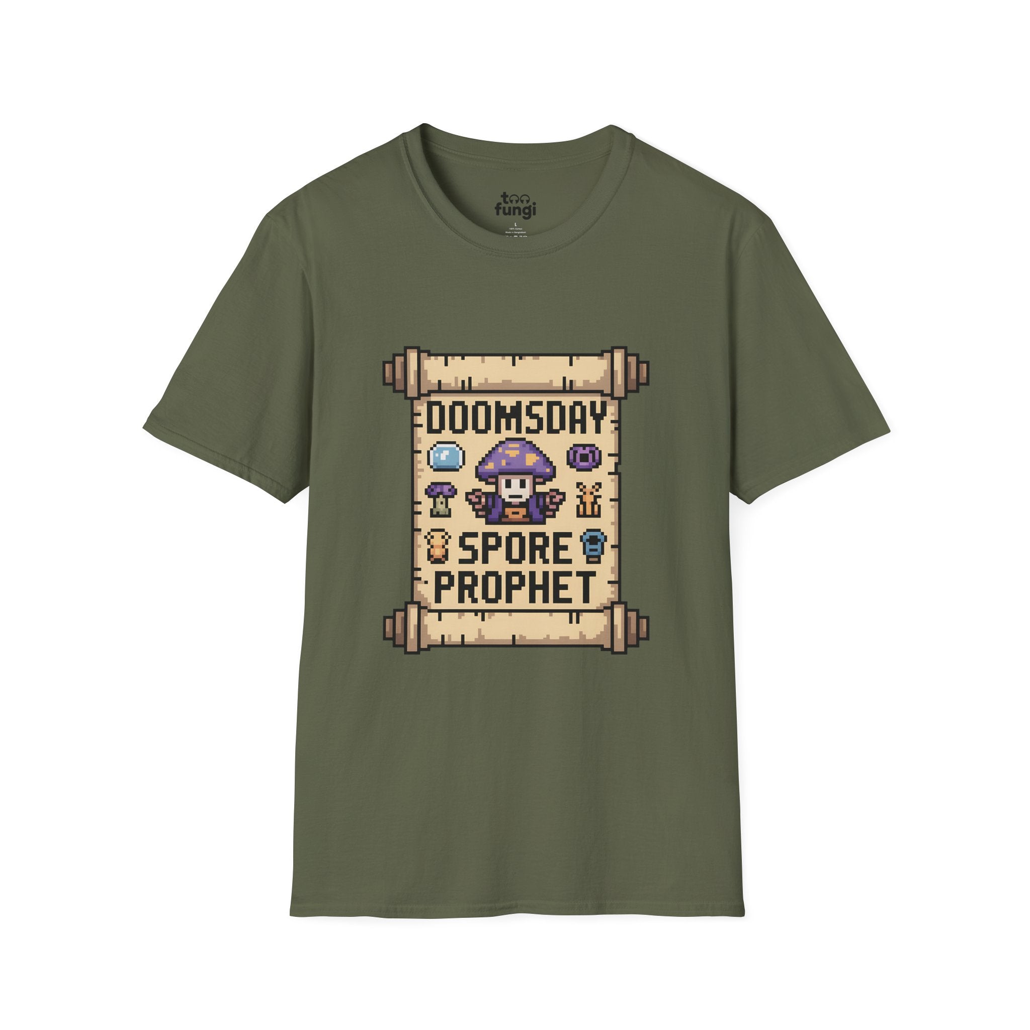 Doomsday Spore Prophet 8-Bit Oracle Badge T-Shirt