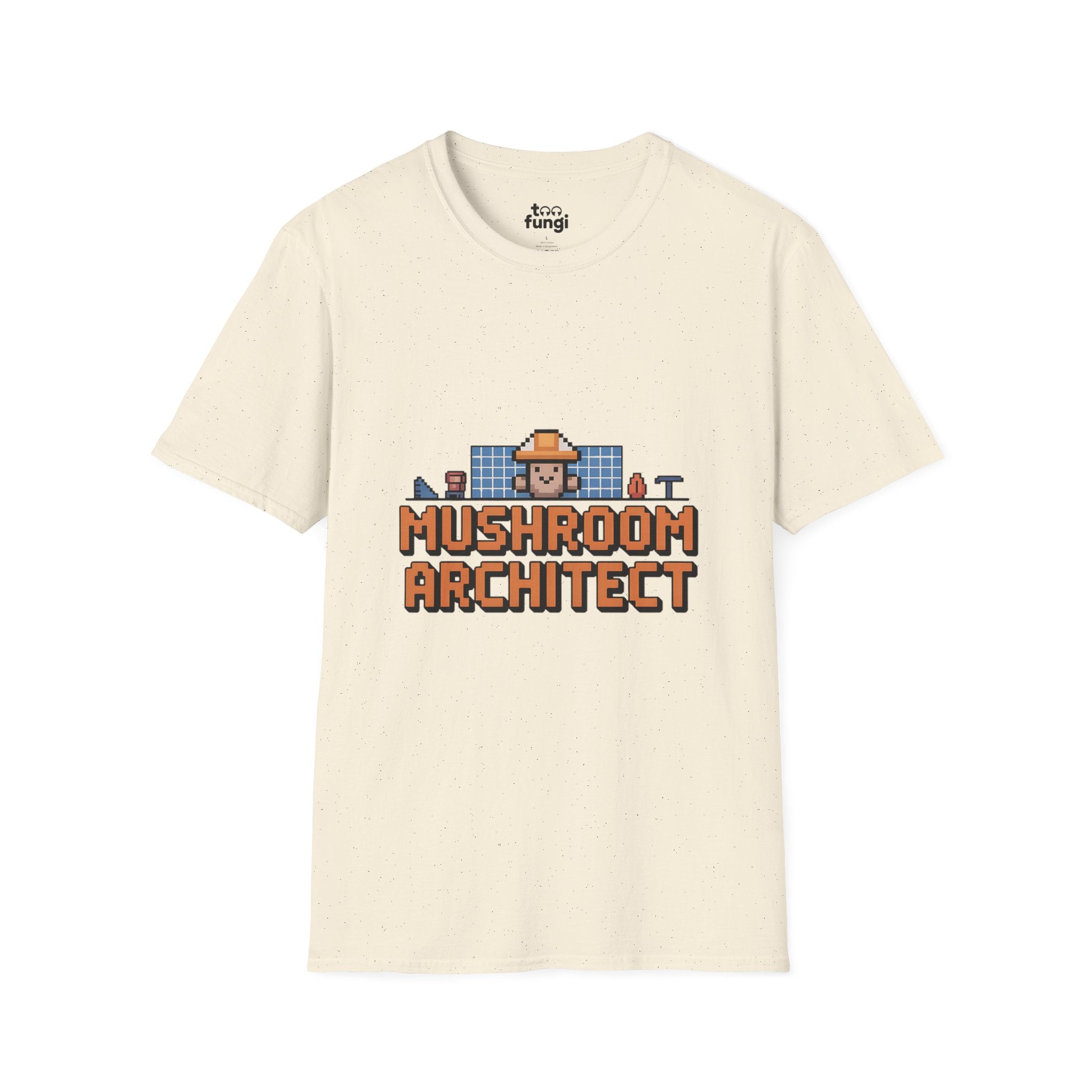 Underground Mushroom Architect 8-Bit Cave Designer T-Shirt