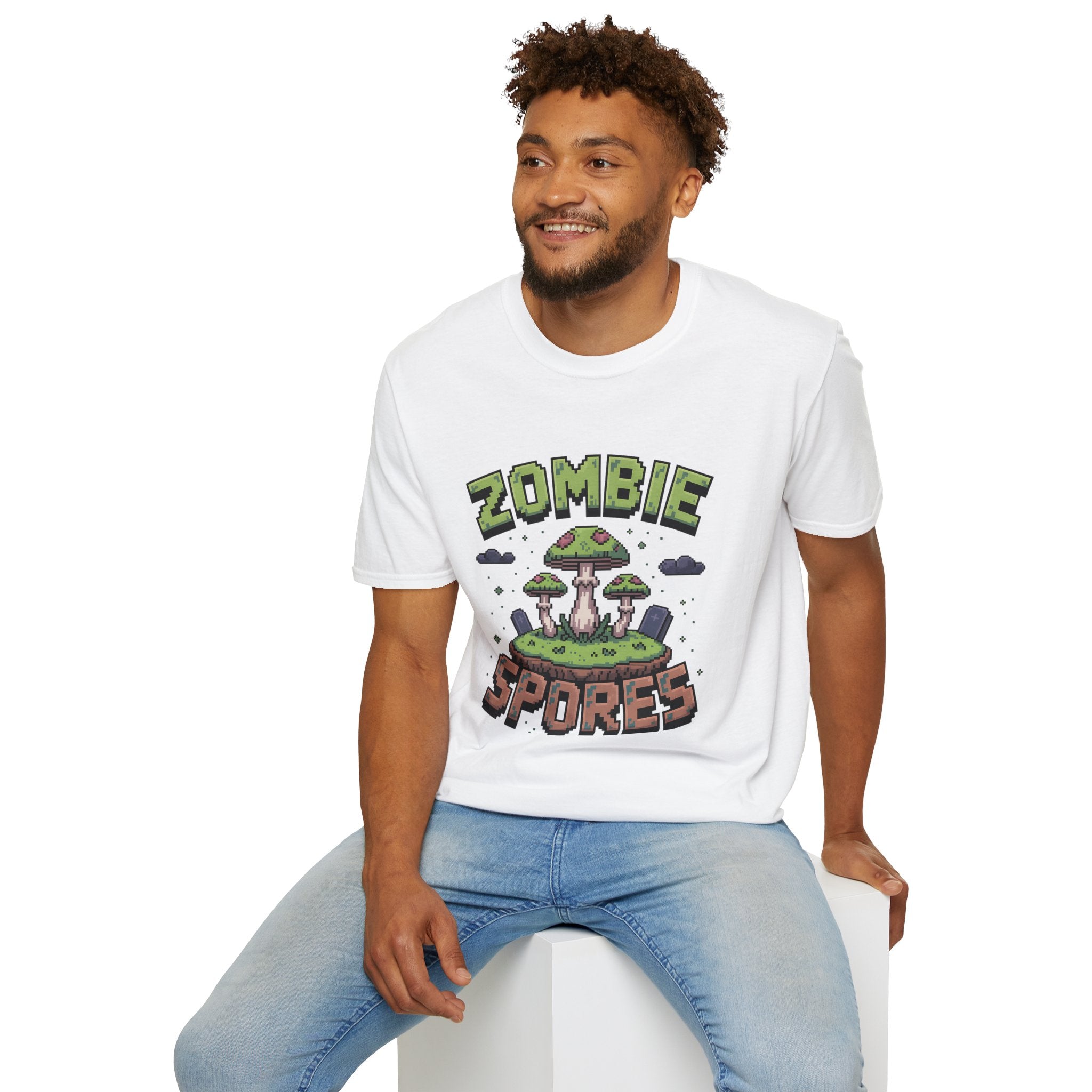 Zombie Spores 8-Bit Horror Pixel Art T-Shirt