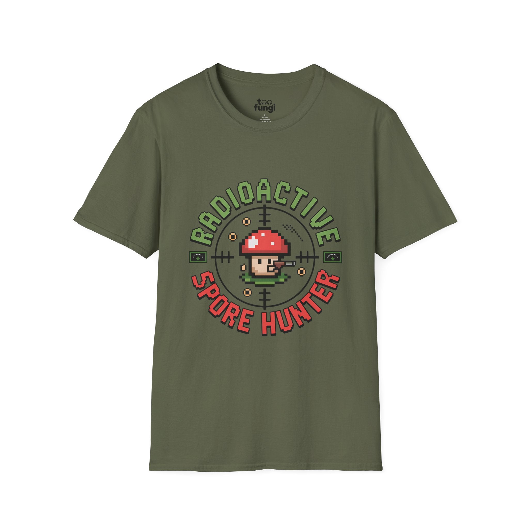 Bioactive Spore Hunter 8-Bit Research Badge T-Shirt