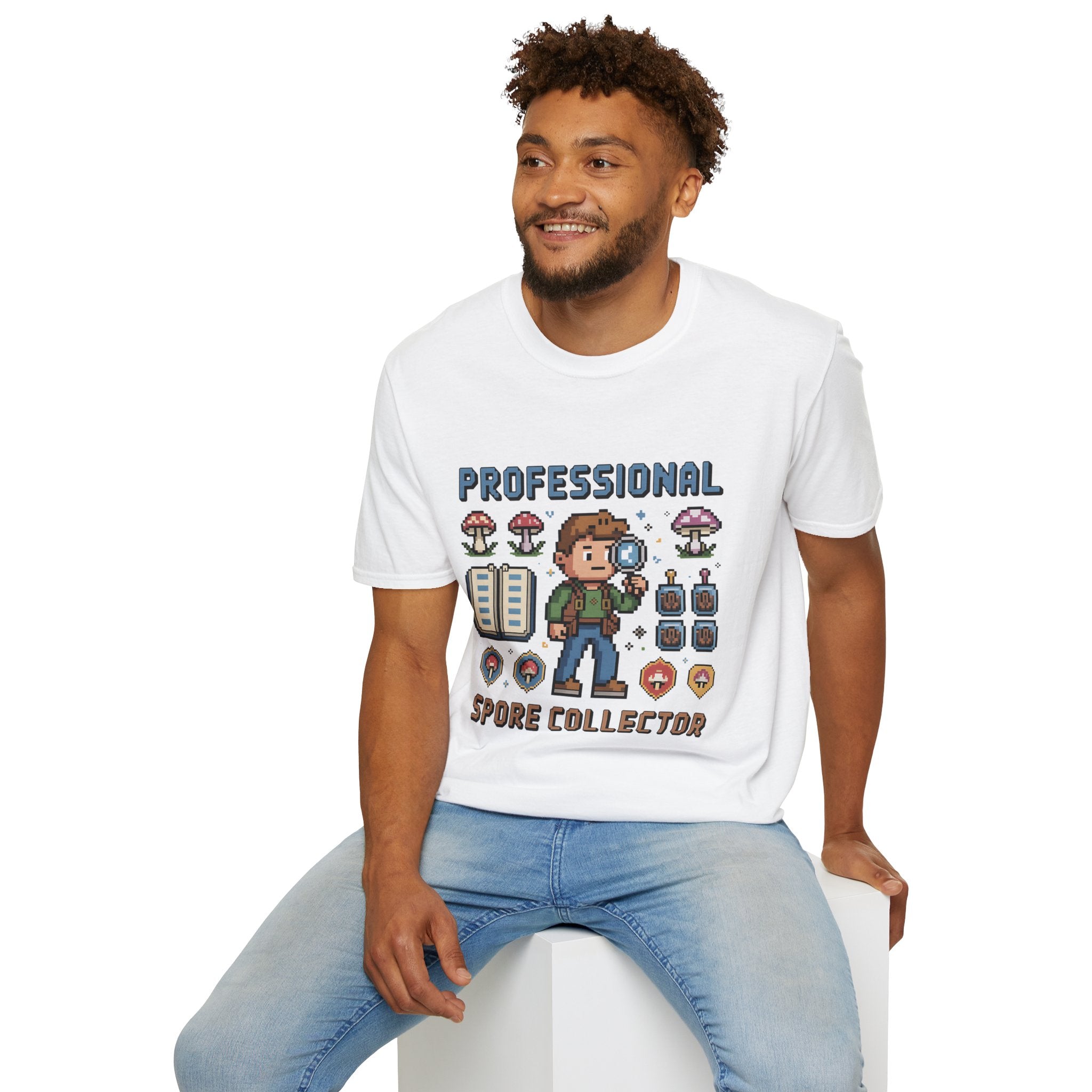 Professional Spore Collector 8-Bit Expert Badge T-Shirt