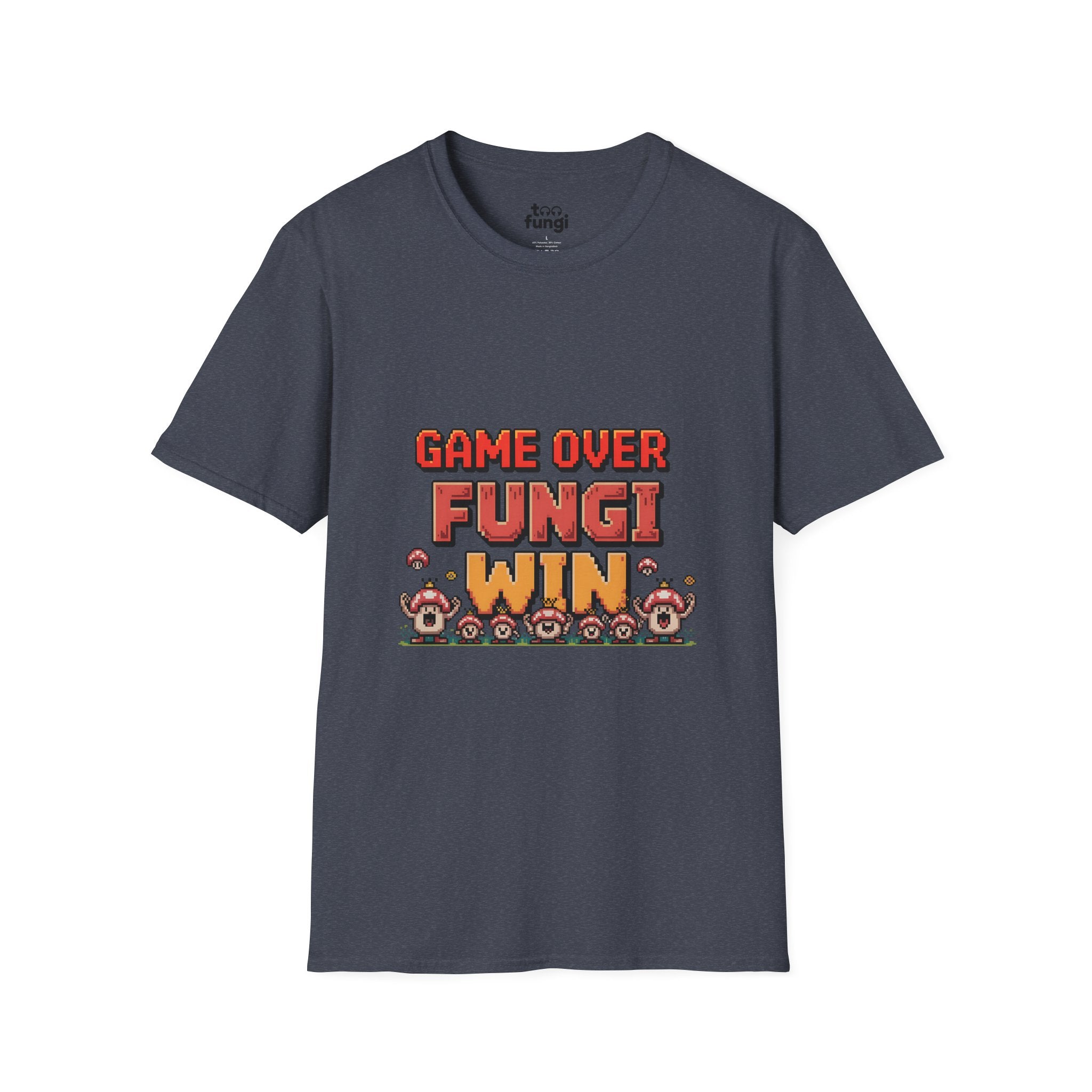 Game Over Fungi Win 8-Bit Victory Screen T-Shirt
