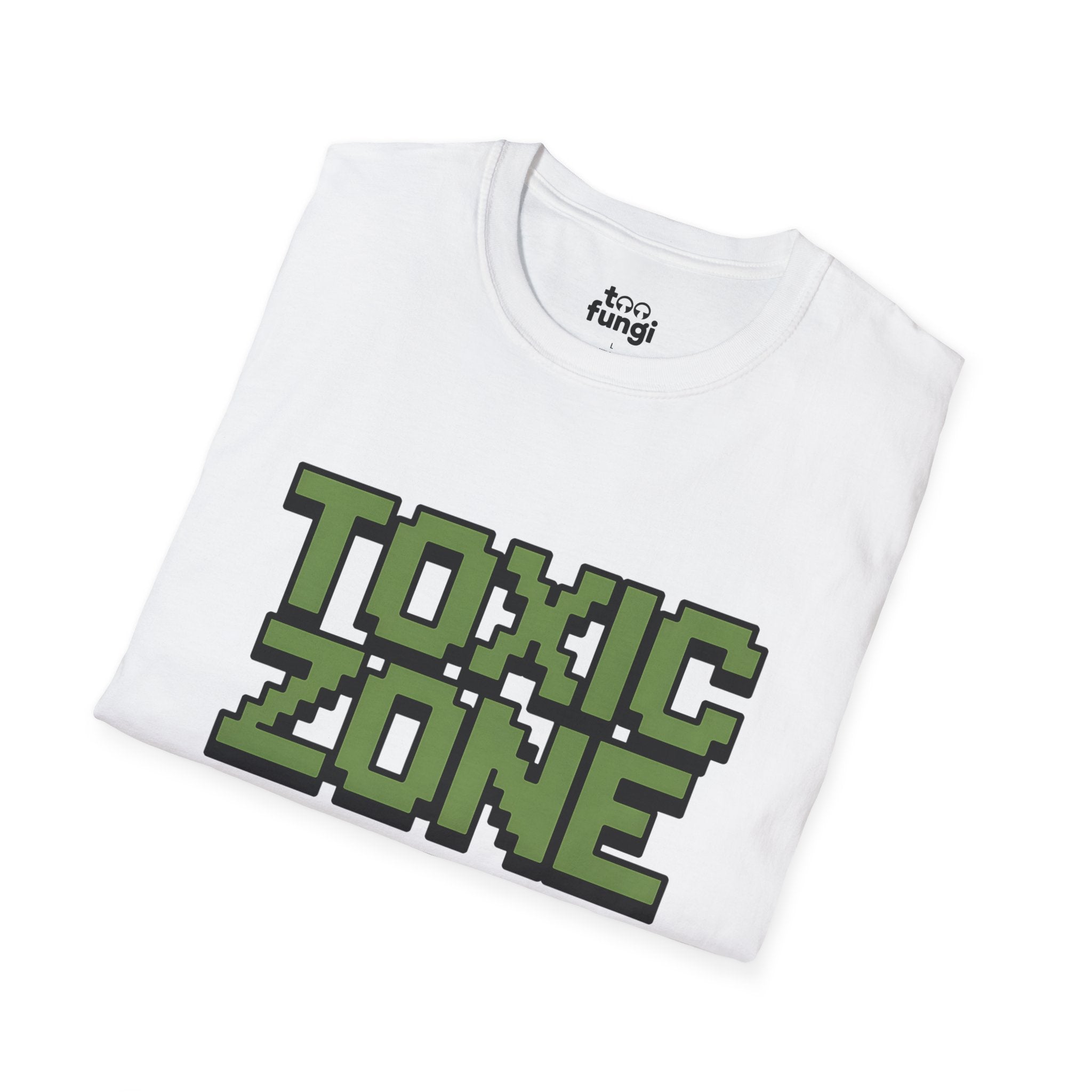 Toxic Zone Mushroom Ranger 8-Bit Hazmat Badge T-Shirt