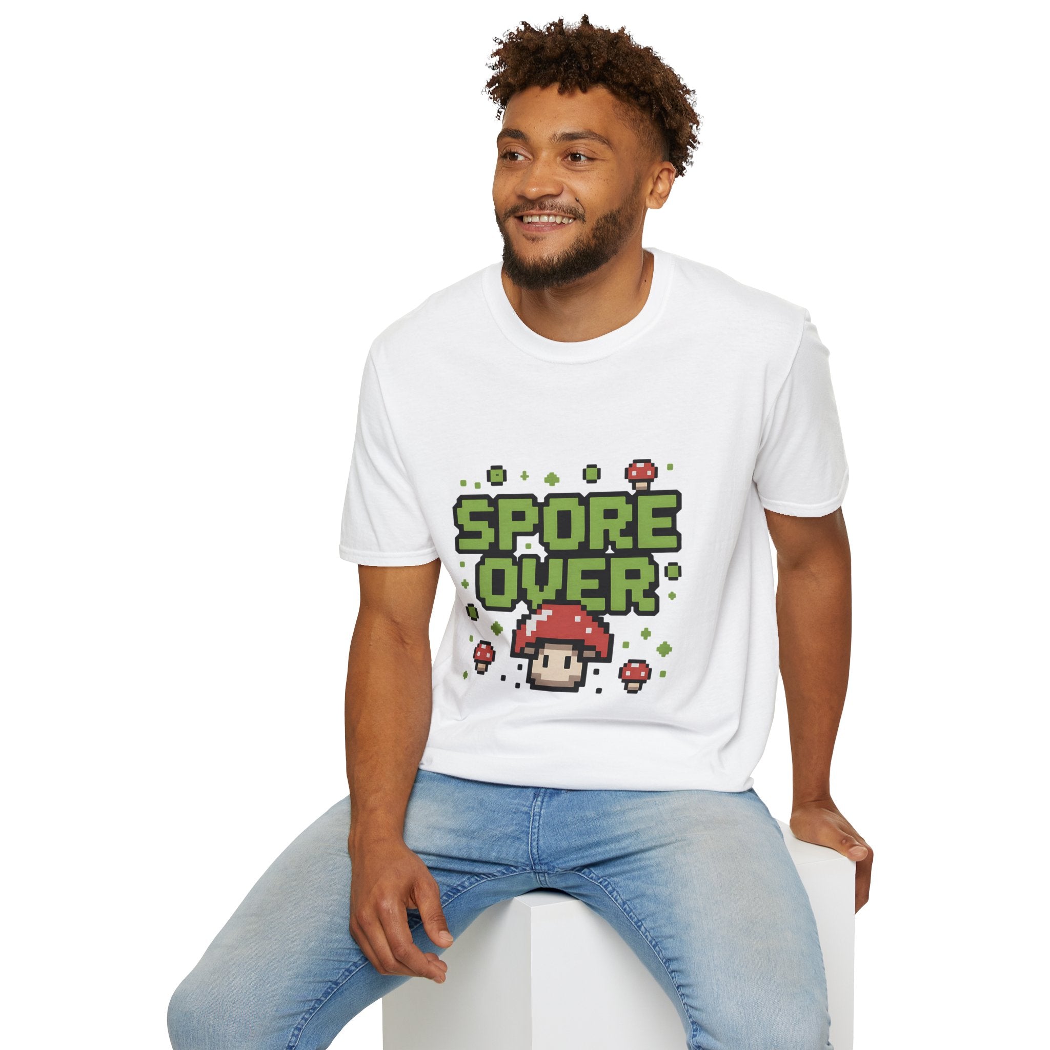 Spore Over 8-Bit Gaming Mushroom T-Shirt