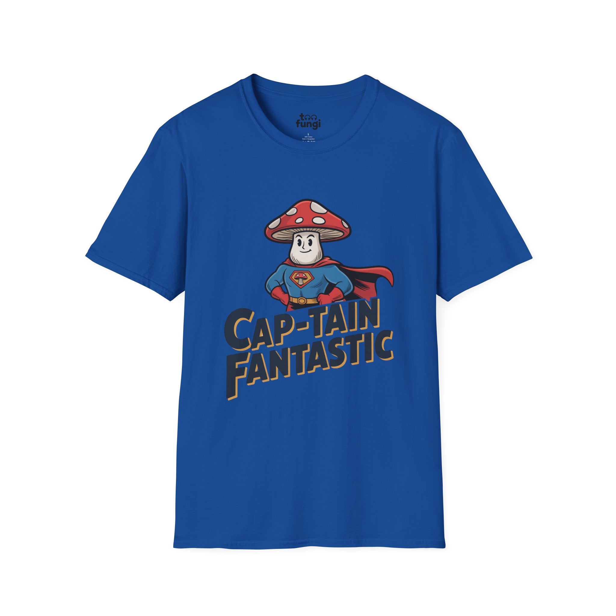 Cap-Tain Fantastic Mushroom Superhero T-Shirt