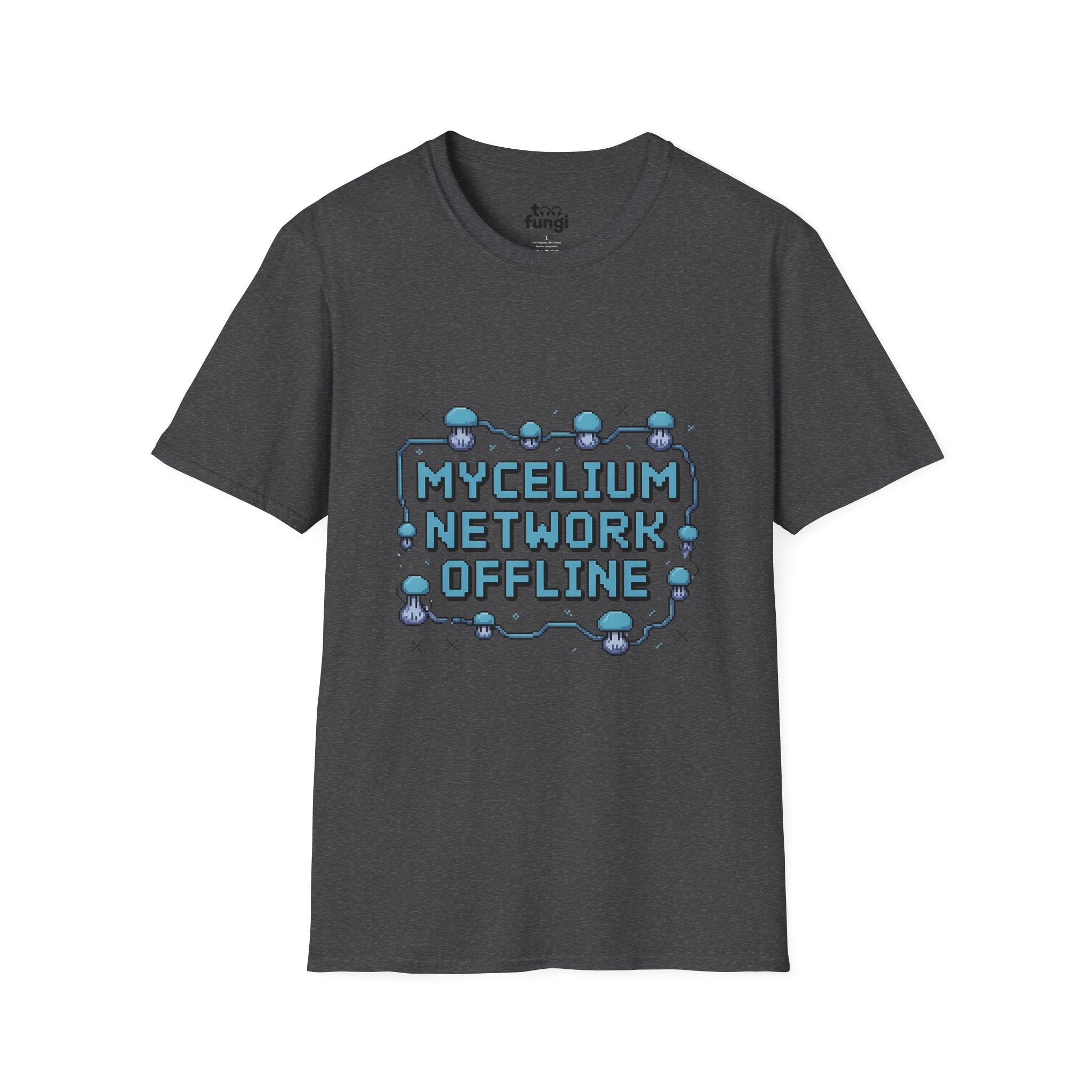 Mycelium Network Offline 8-Bit Tech Humor T-Shirt