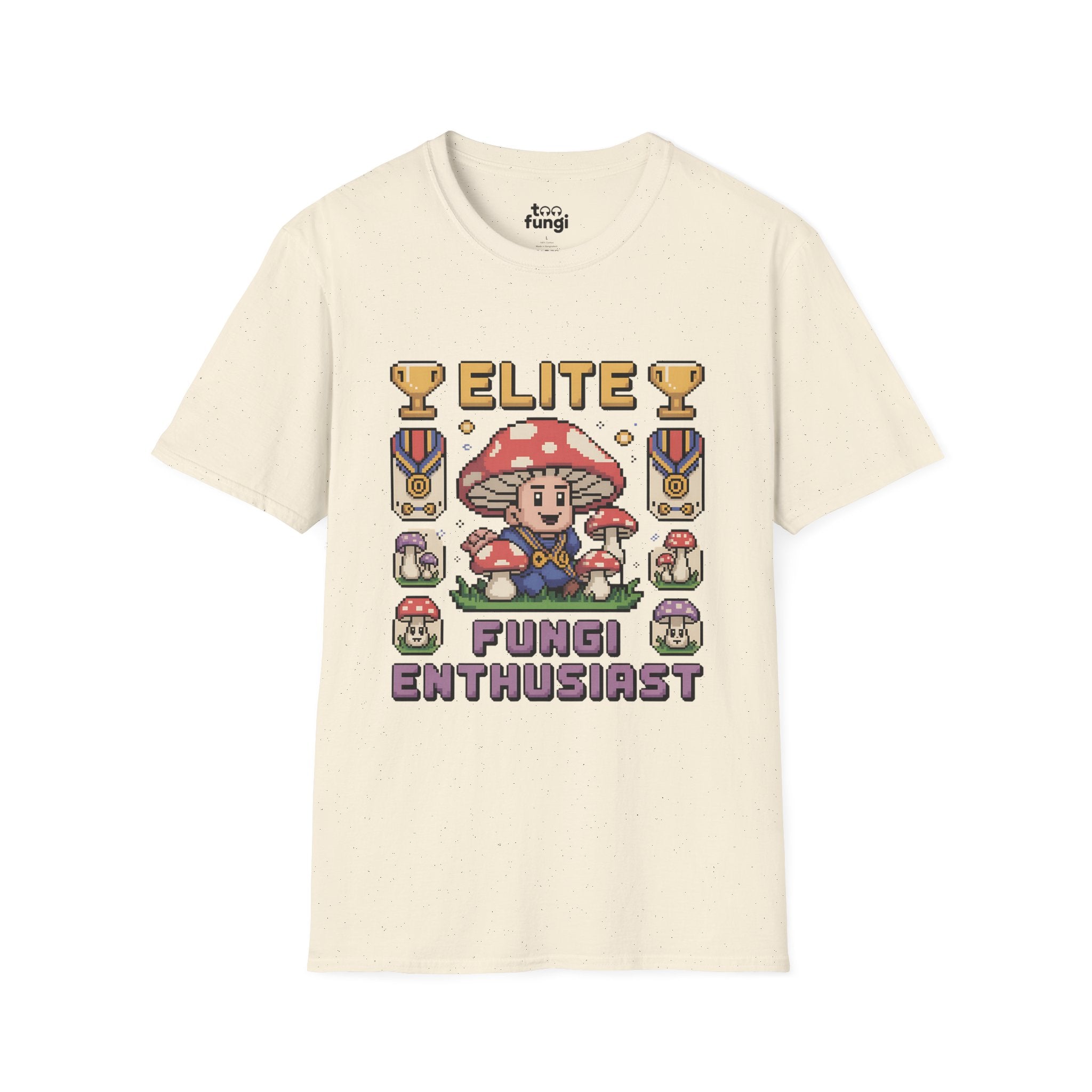 Elite Fungi Enthusiast Premium Badge T-Shirt