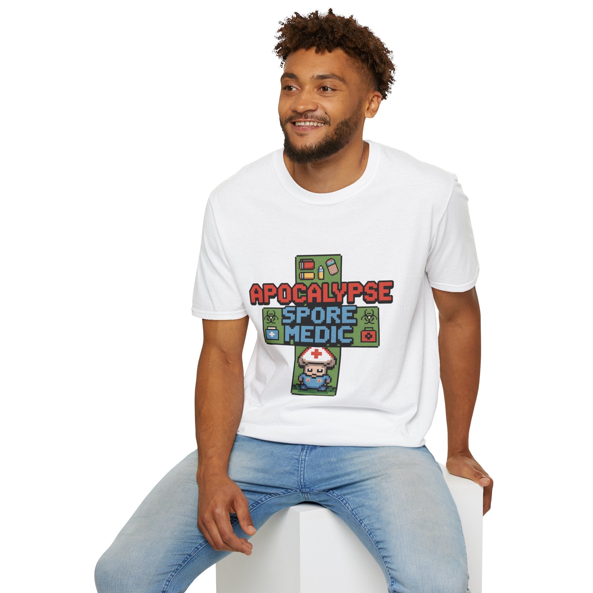 Apocalypse Spore Medic 8-Bit Emergency Healer T-Shirt
