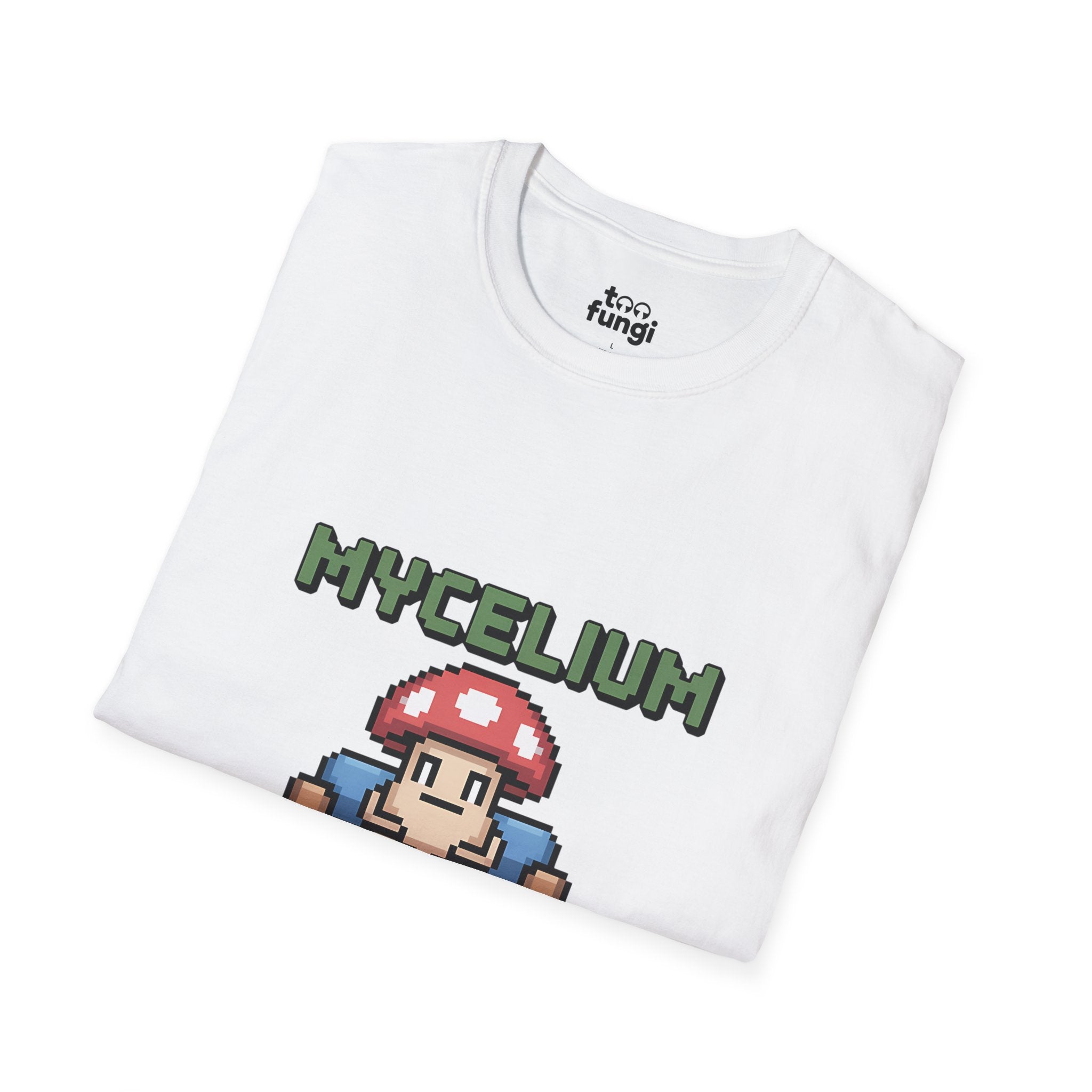 Mycelium Therapist 8-Bit Healing Network Badge T-Shirt