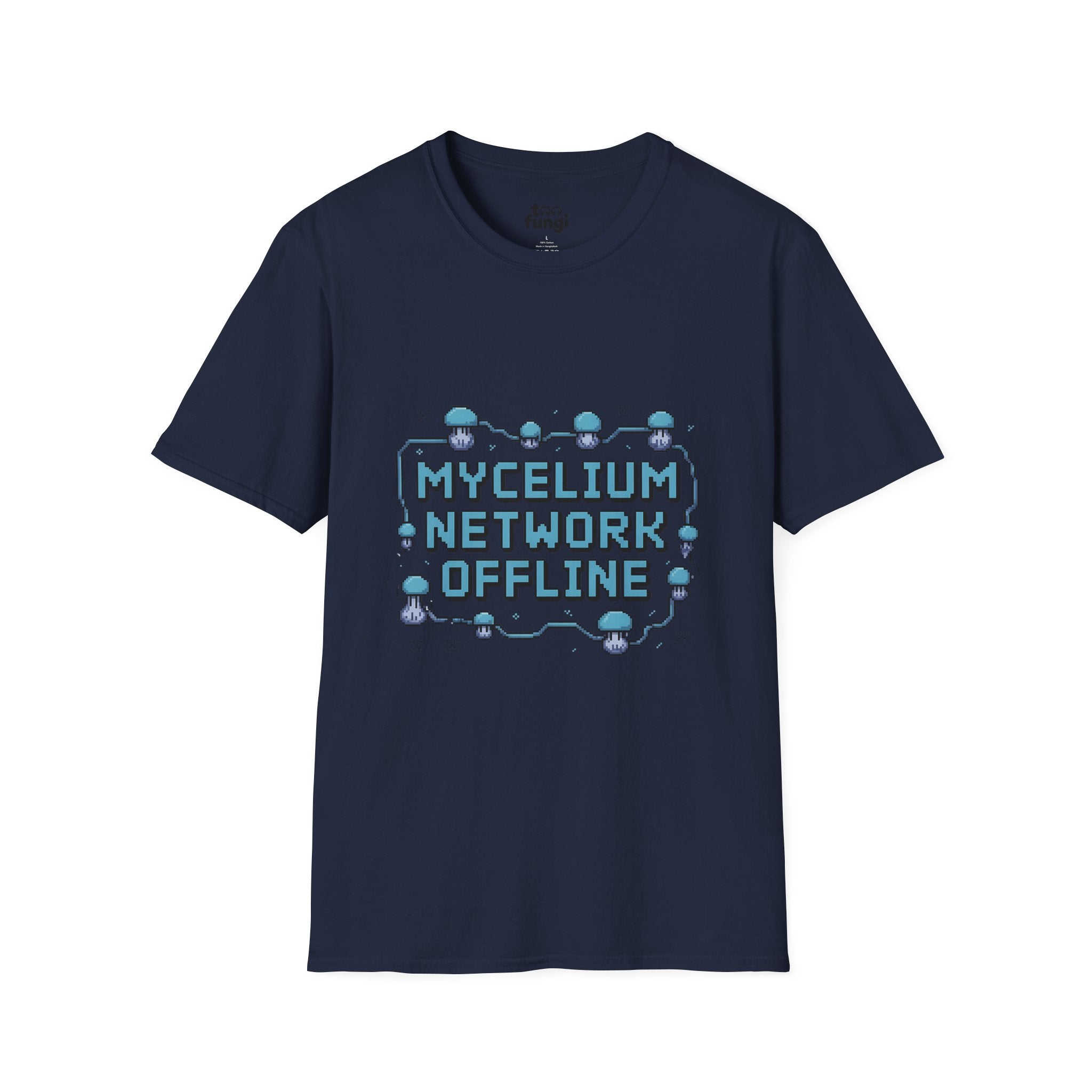 Mycelium Network Offline 8-Bit Tech Humor T-Shirt