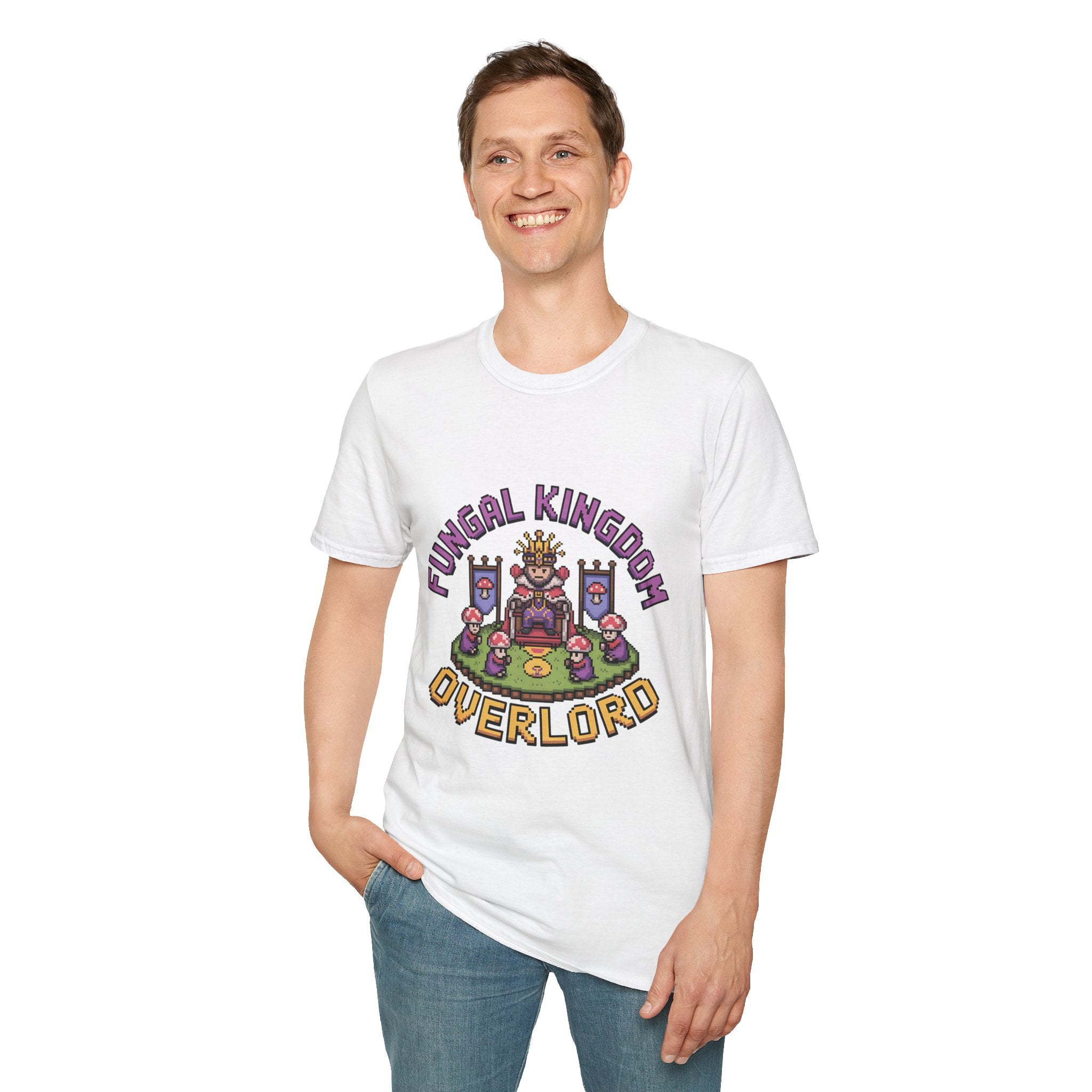 Fungal Kingdom Overlord 8-Bit Royal Badge T-Shirt