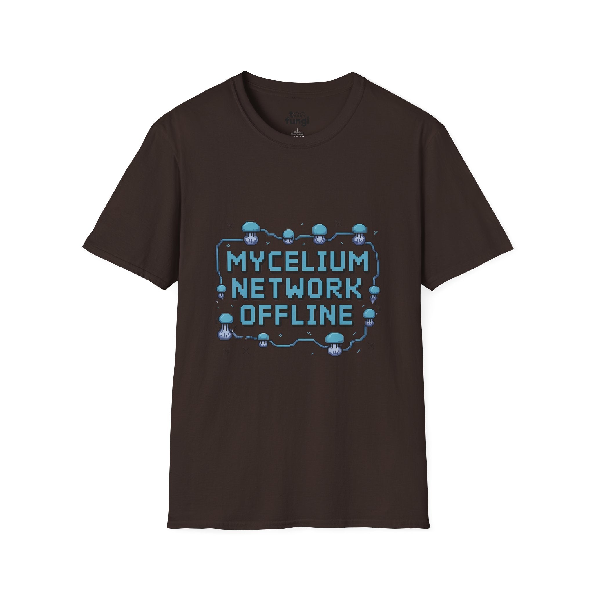 Mycelium Network Offline 8-Bit Tech Humor T-Shirt