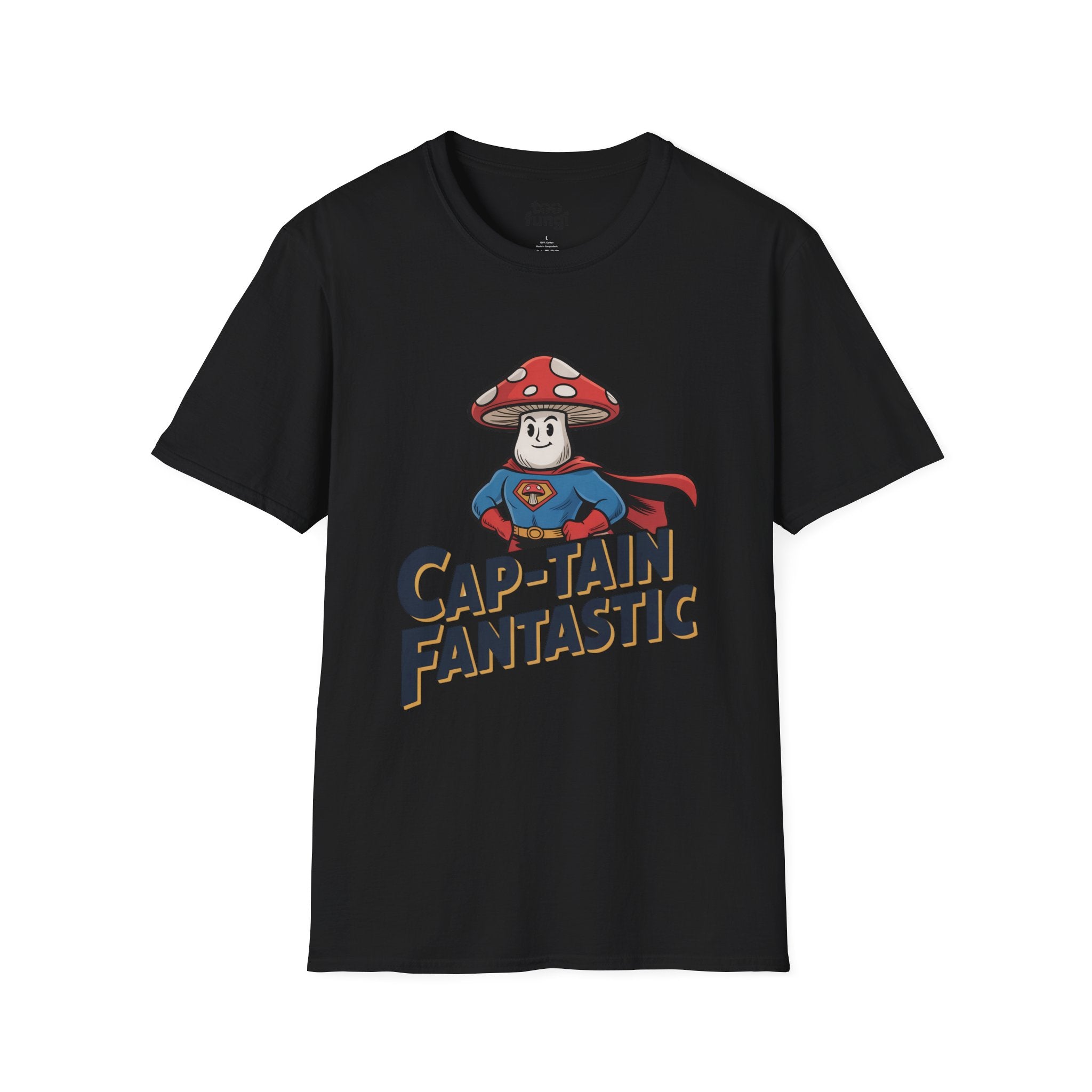 Cap-Tain Fantastic Mushroom Superhero T-Shirt