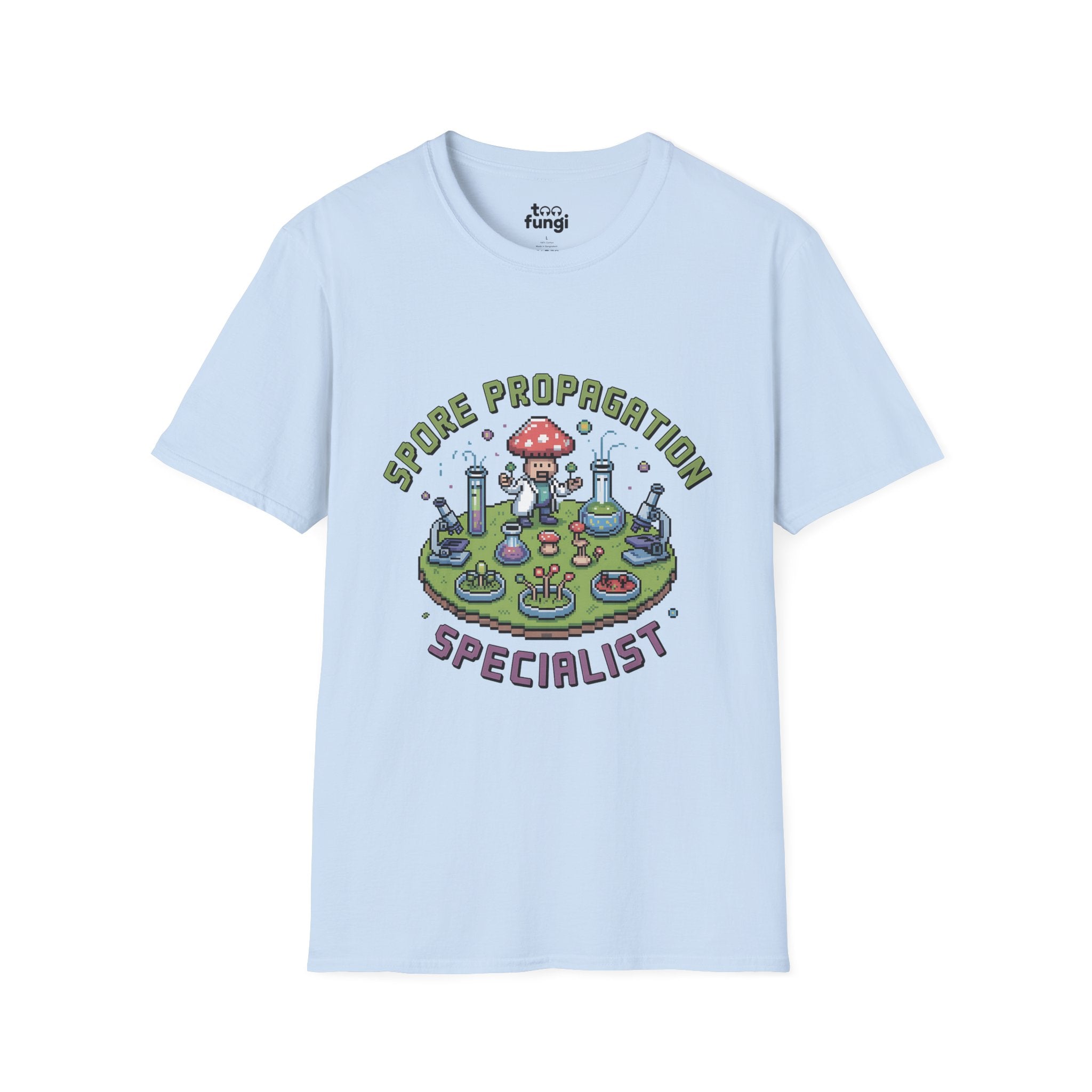 Spore Propagation Specialist 8-Bit Expert Badge T-Shirt