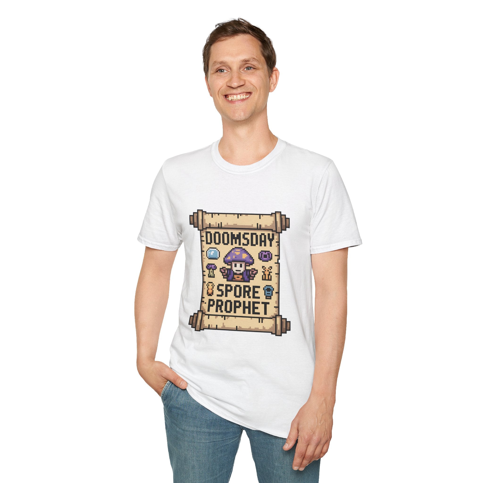 Doomsday Spore Prophet 8-Bit Oracle Badge T-Shirt