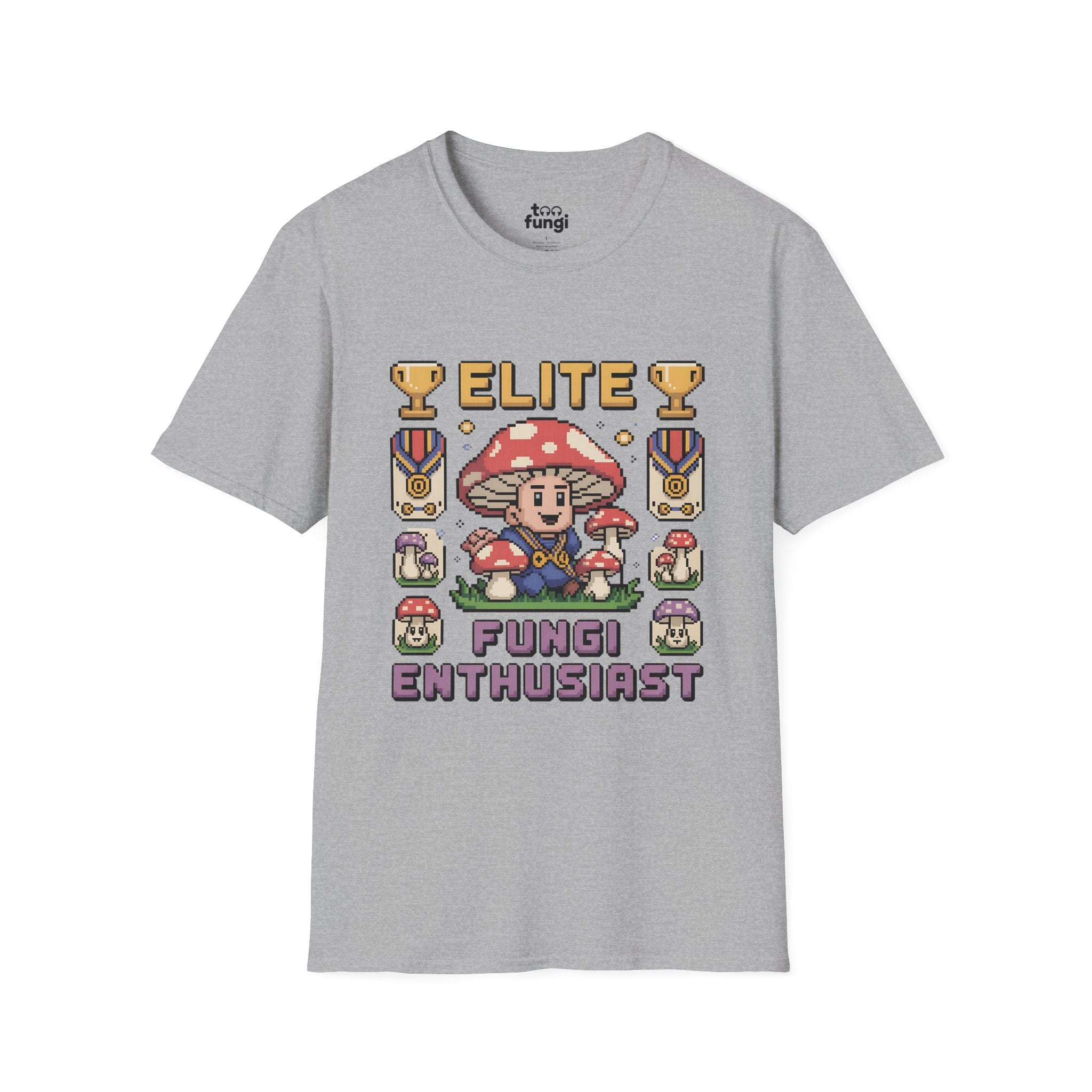 Elite Fungi Enthusiast Premium Badge T-Shirt