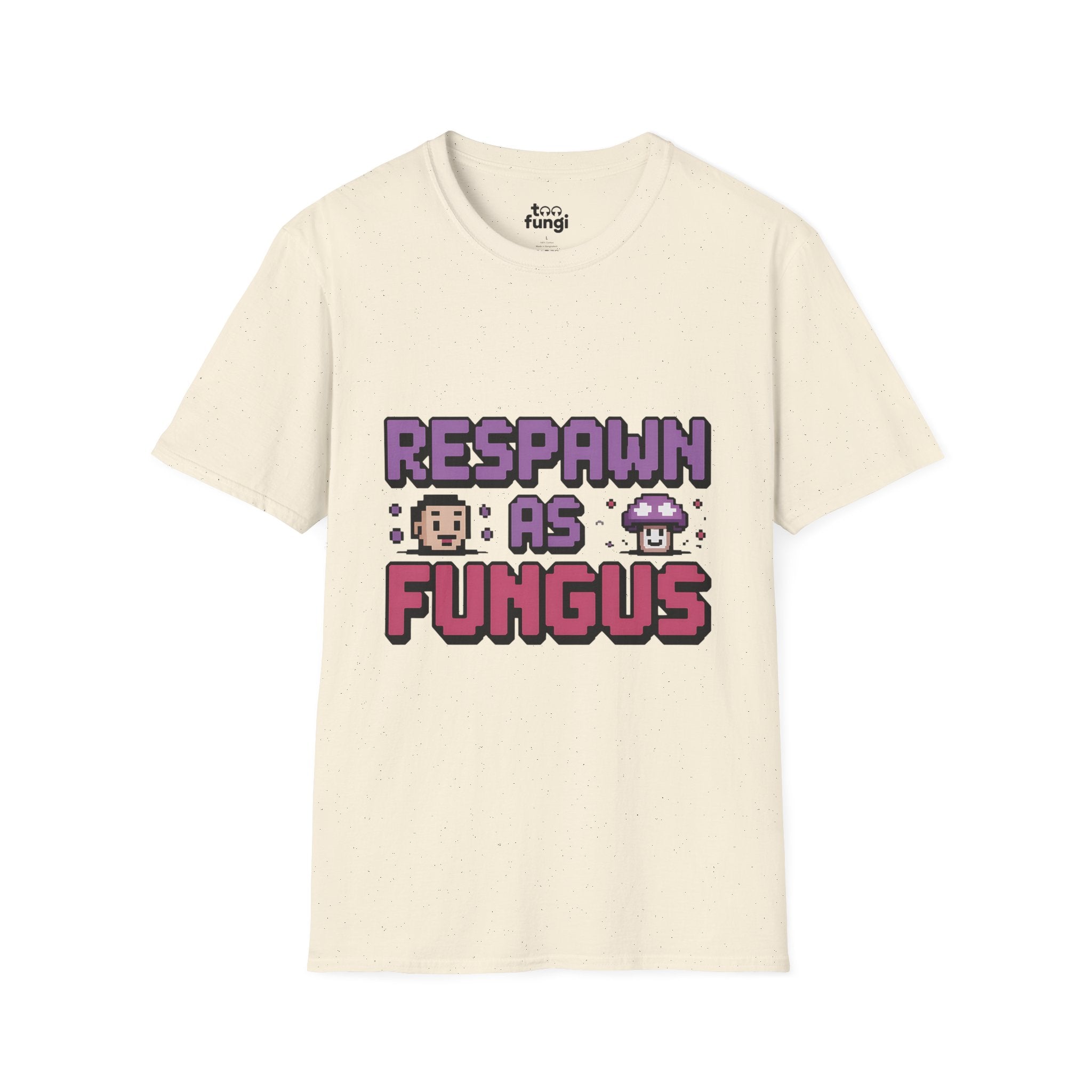 Respawn As Fungus 8-Bit Afterlife Gaming T-Shirt