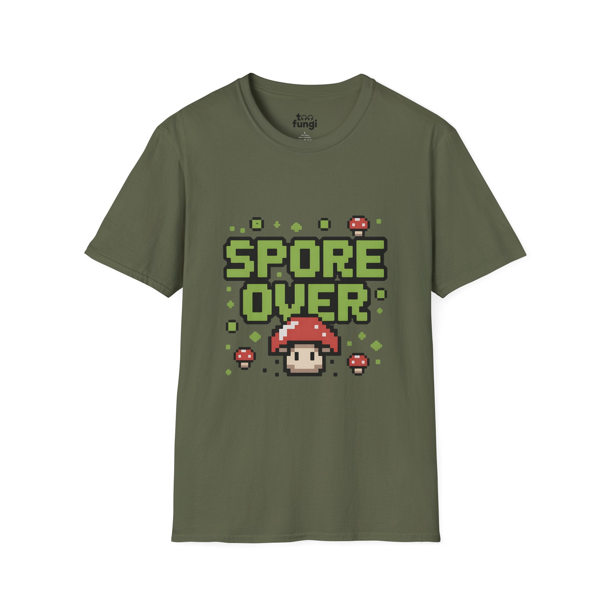 Spore Over 8-Bit Gaming Mushroom T-Shirt