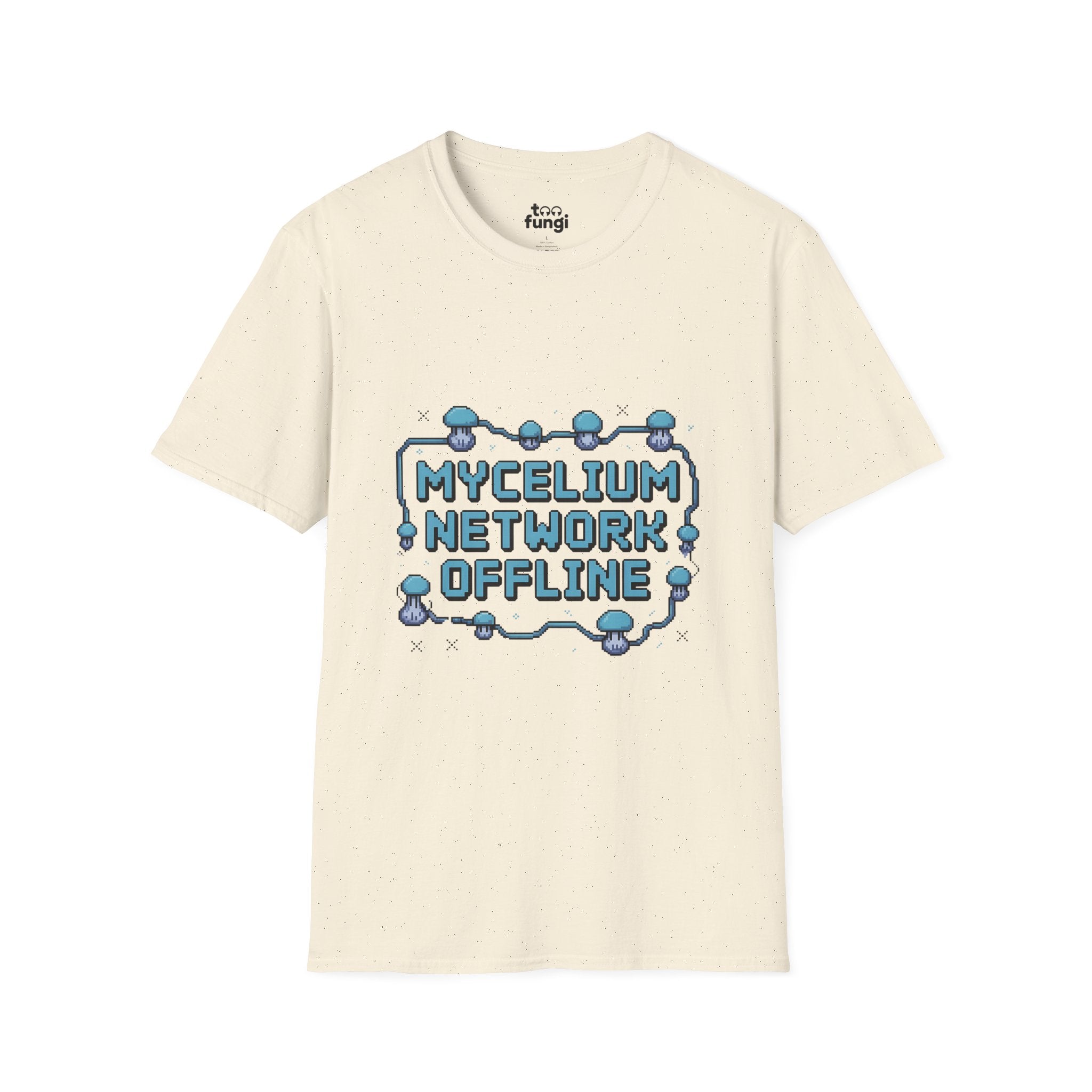 Mycelium Network Offline 8-Bit Tech Humor T-Shirt