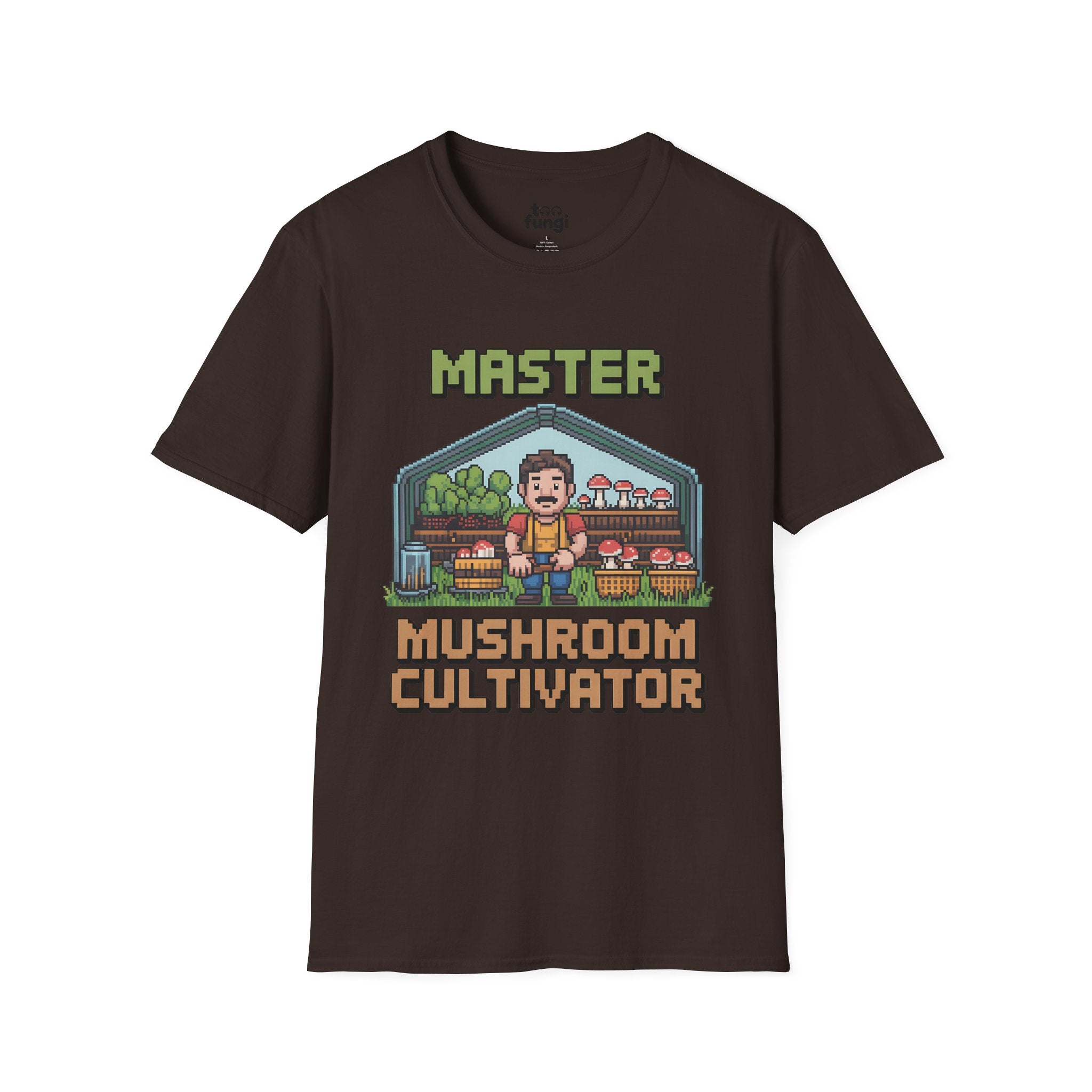 Master Mushroom Cultivator 8-Bit Growing Expert T-Shirt