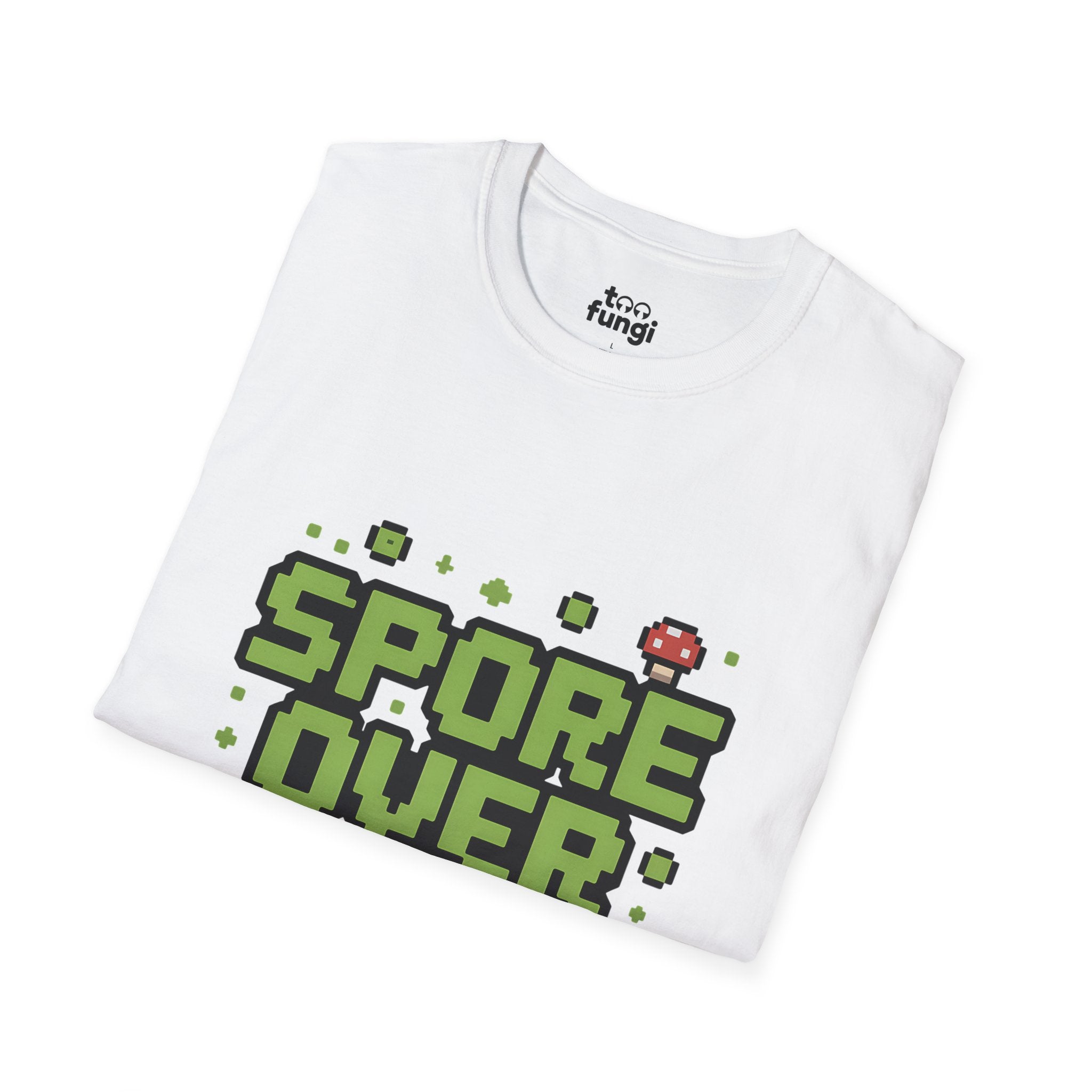 Spore Over 8-Bit Gaming Mushroom T-Shirt