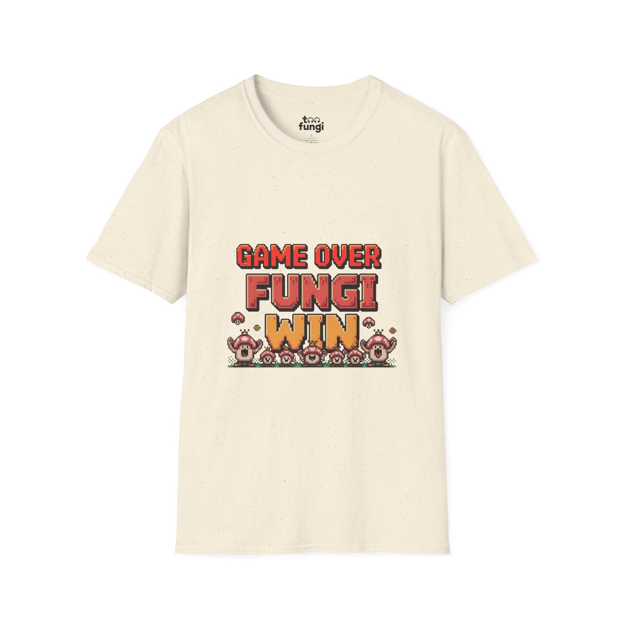 Game Over Fungi Win 8-Bit Victory Screen T-Shirt