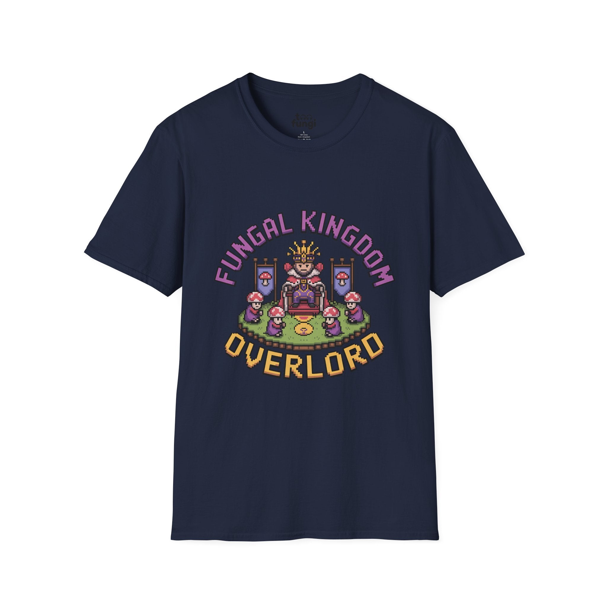 Fungal Kingdom Overlord 8-Bit Royal Badge T-Shirt